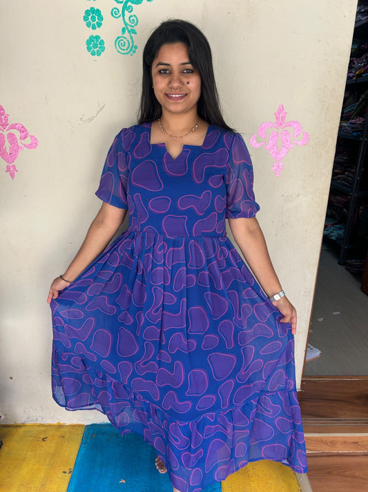 Georgette Floral Frock GFF22