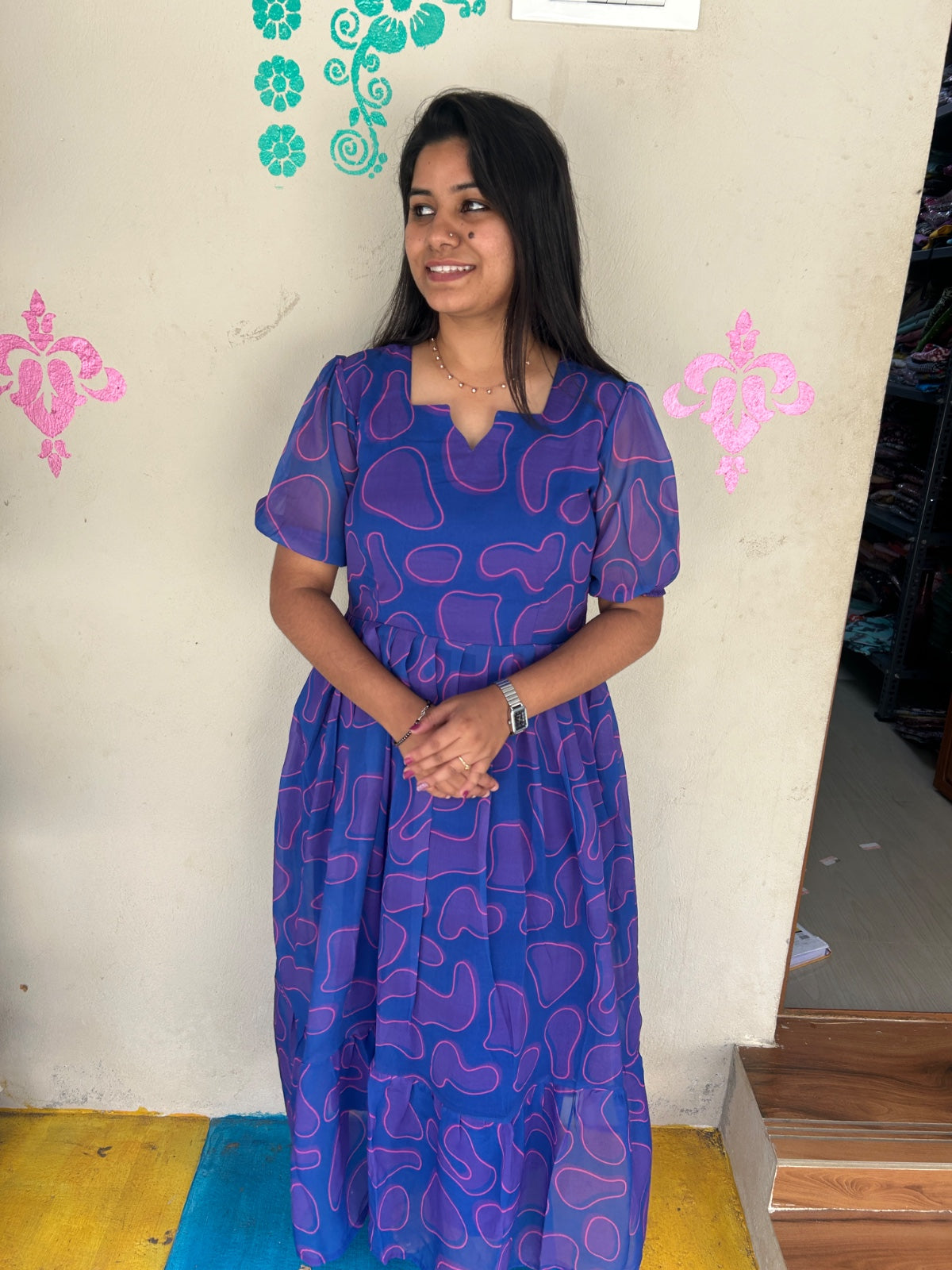 Georgette Floral Frock GFF22