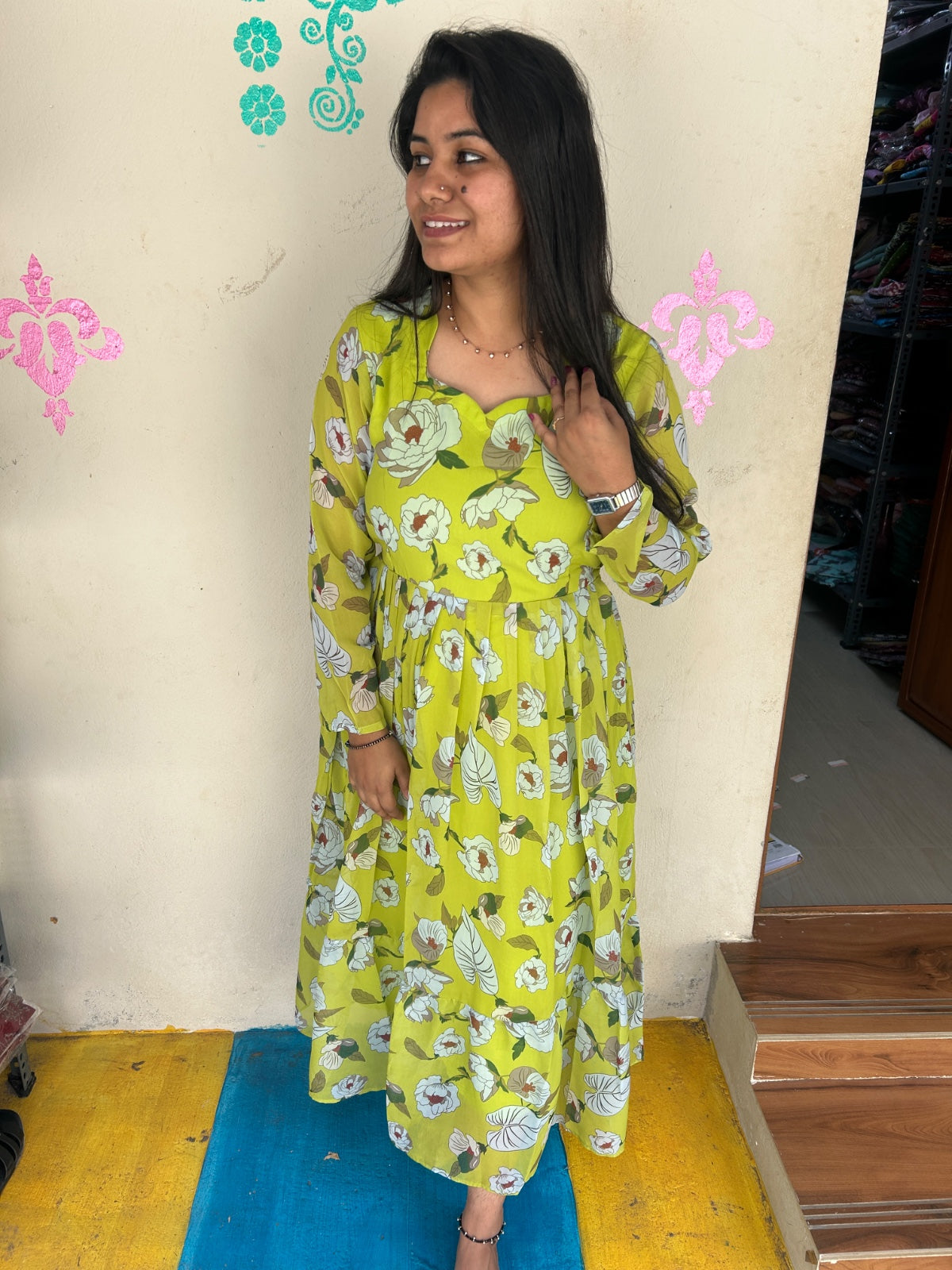 Georgette Floral Frock GFF19