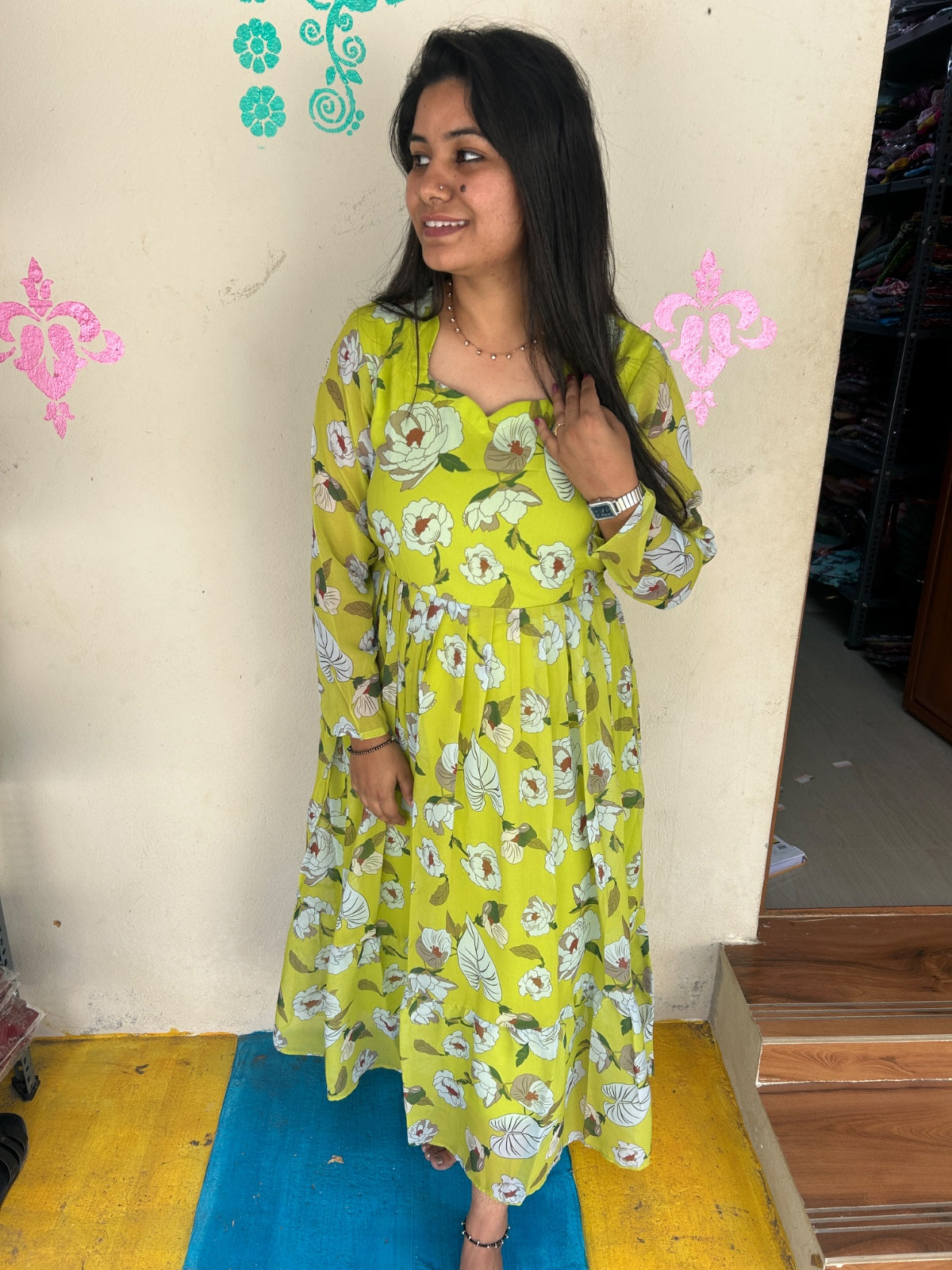 Georgette Floral Frock GFF19