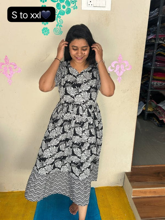 Cotton Floral Frock - CFF52
