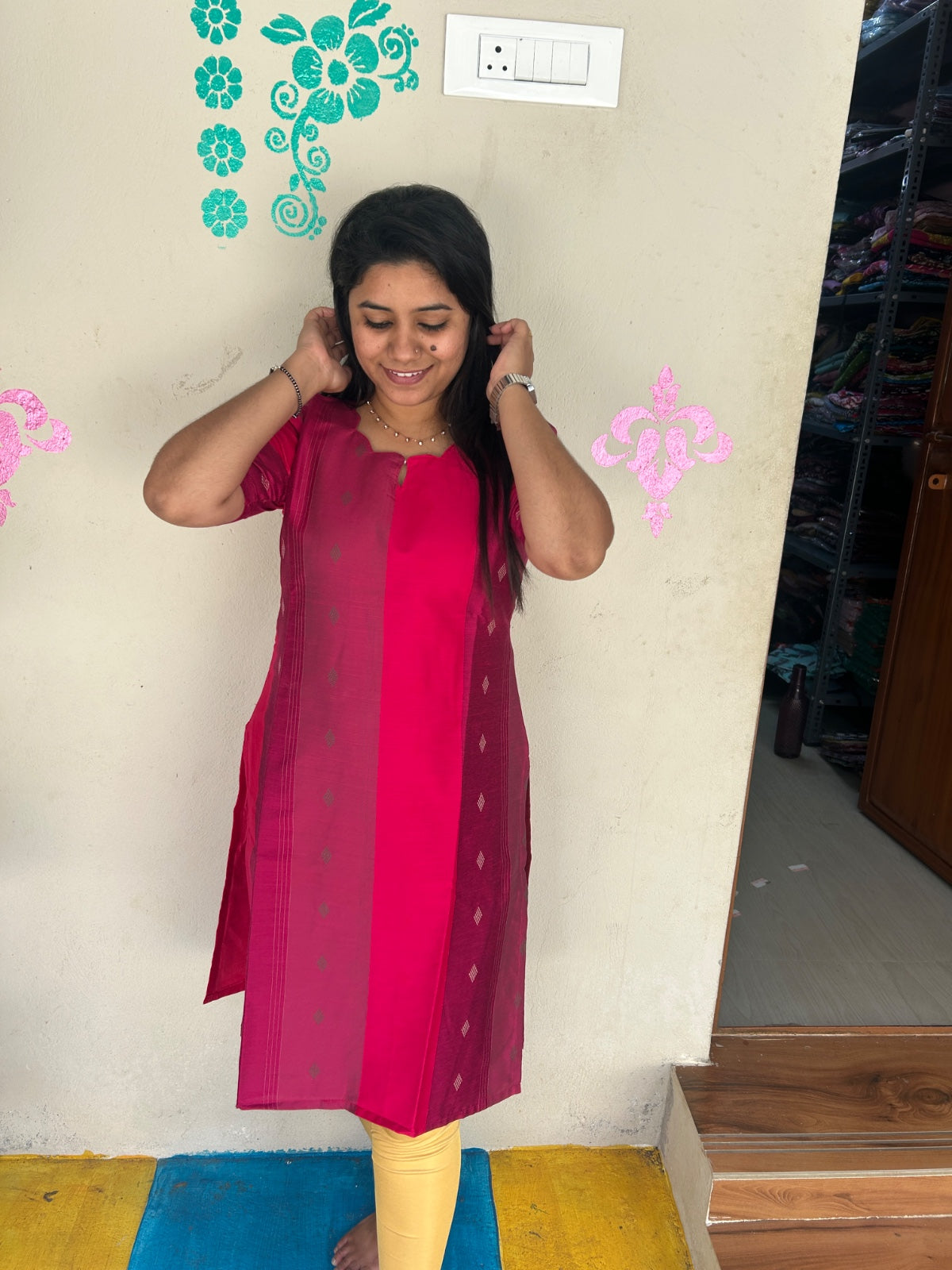PREMIUM silk kurthi with lining - ST06