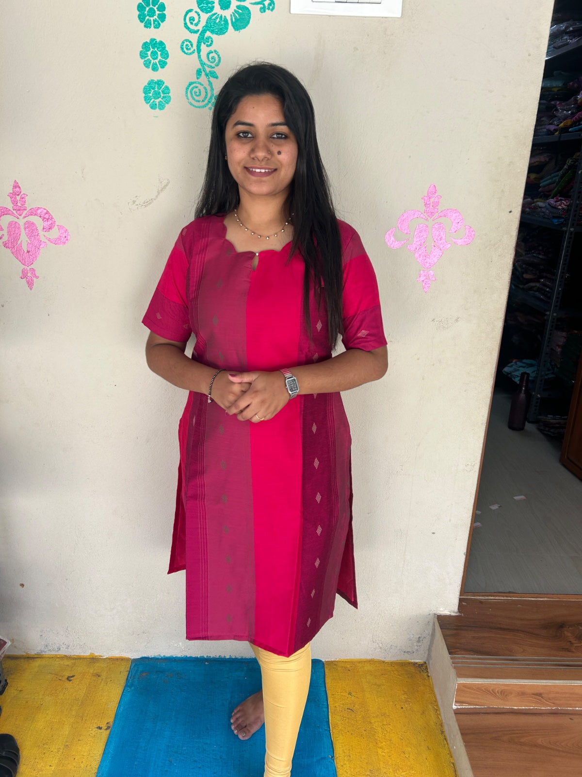 PREMIUM silk kurthi with lining - ST06
