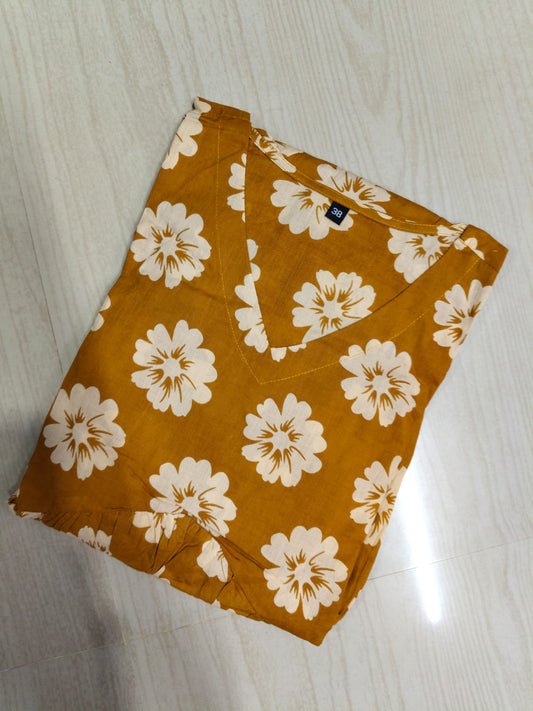 Cotton Floral Frock - CFF89