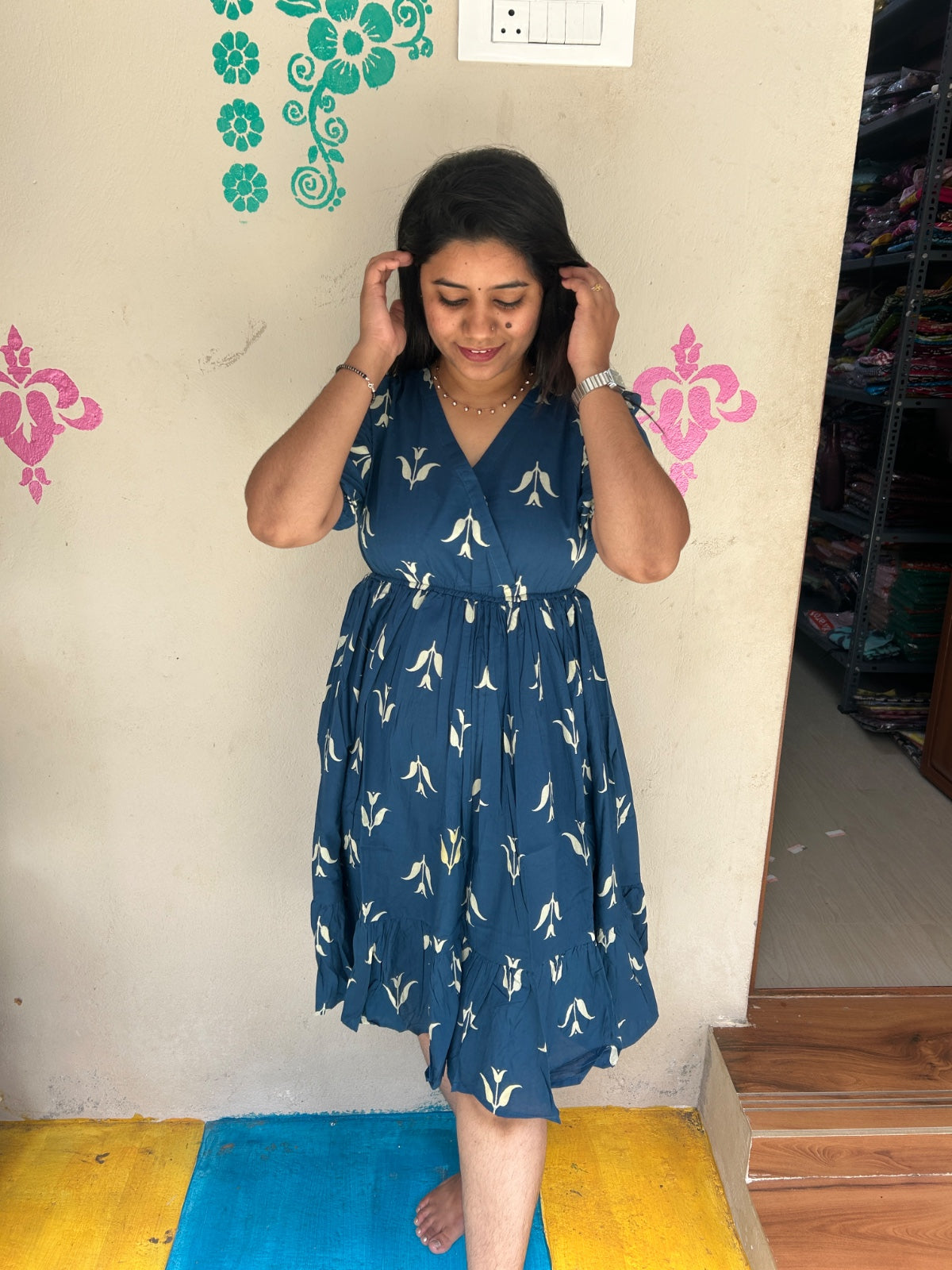 Cotton Floral Frock - CFF105