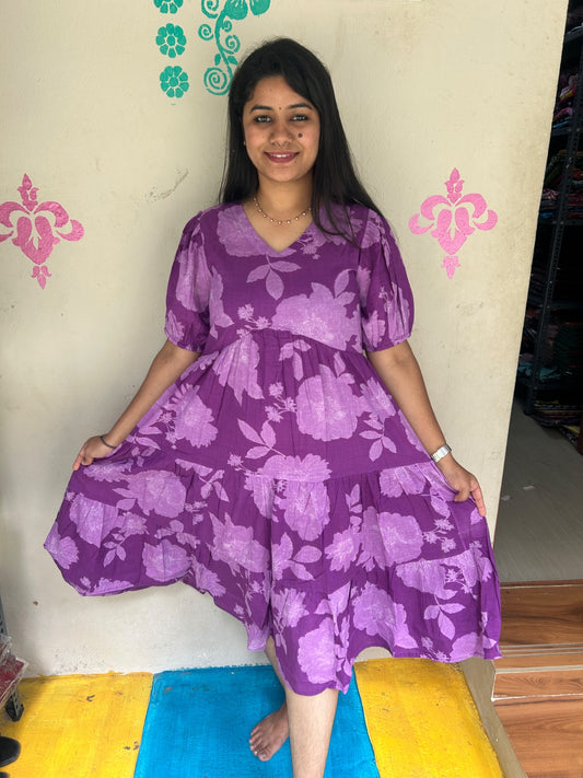 Cotton Floral Frock - CFF107