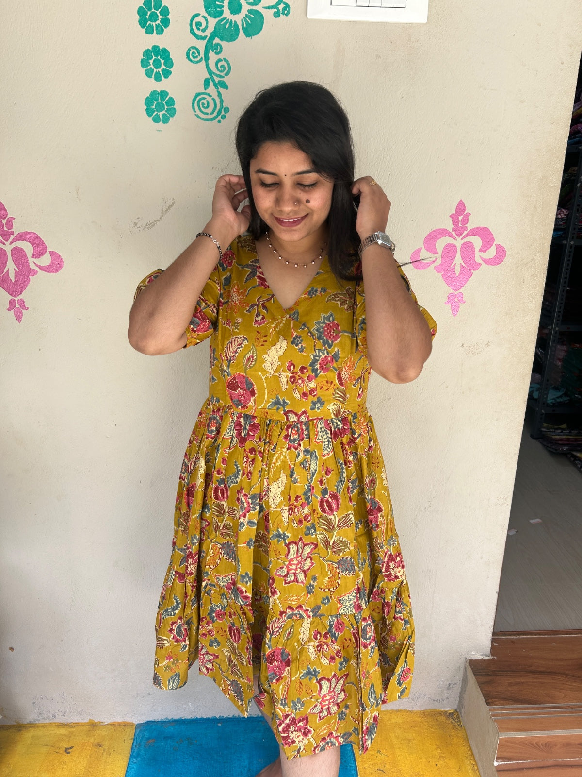 Cotton Floral Frock - CFF94