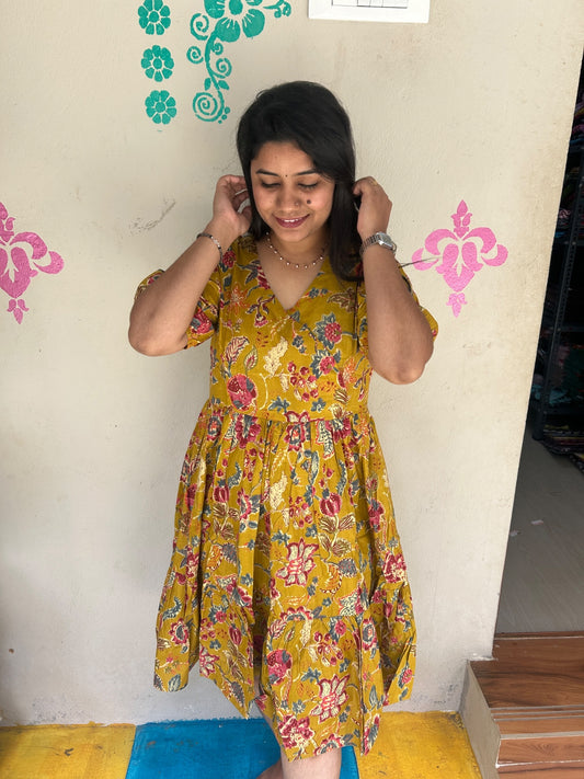 Cotton Floral Frock - CFF94