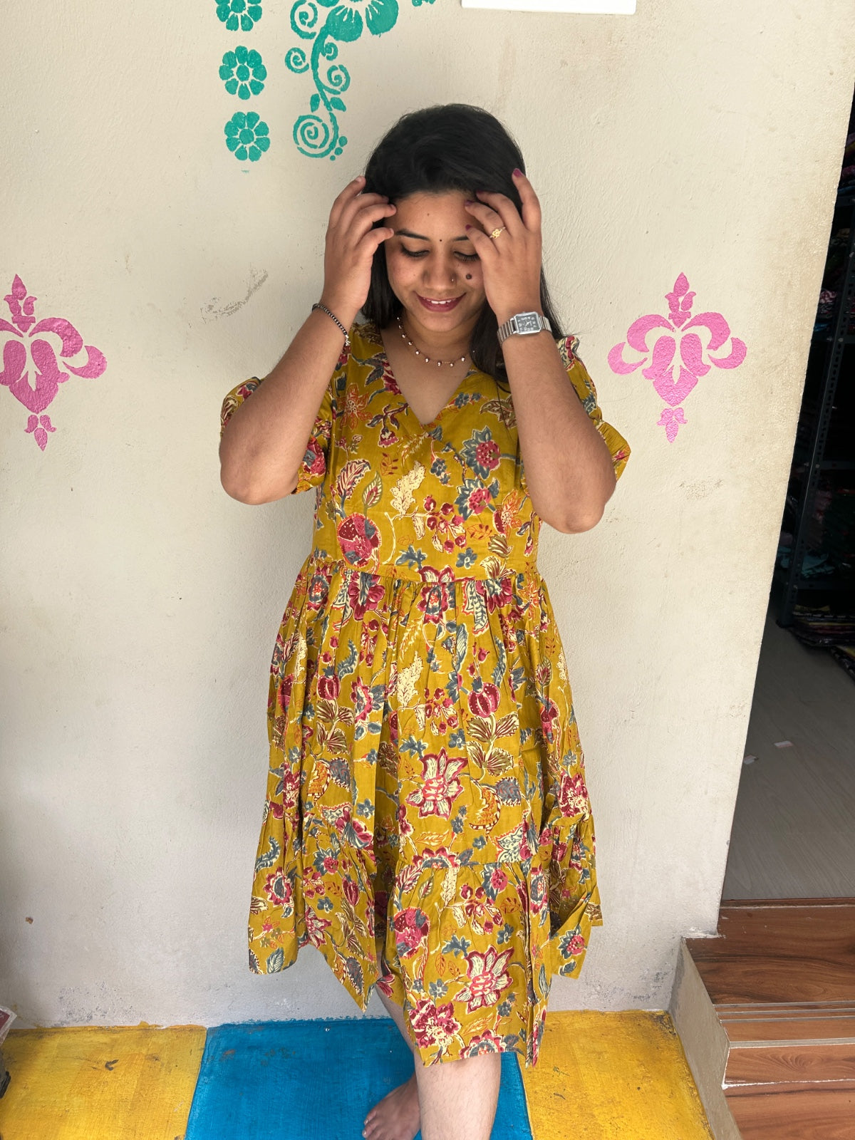 Cotton Floral Frock - CFF94