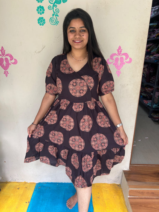 Cotton Floral Frock - CFF108