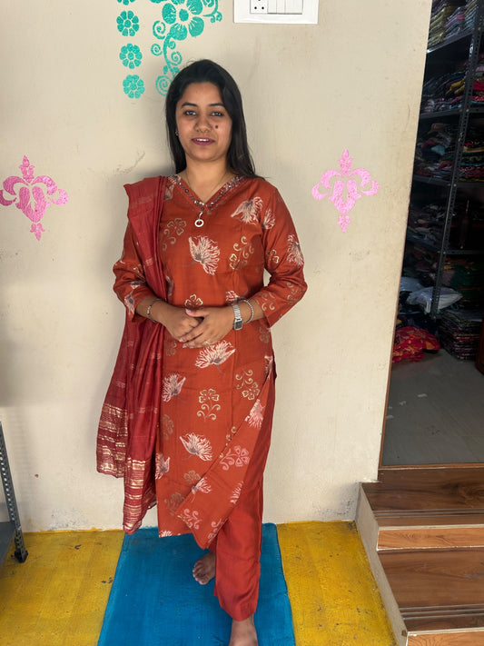 Premium Shiny Vetican Silk Kurti - SVK22