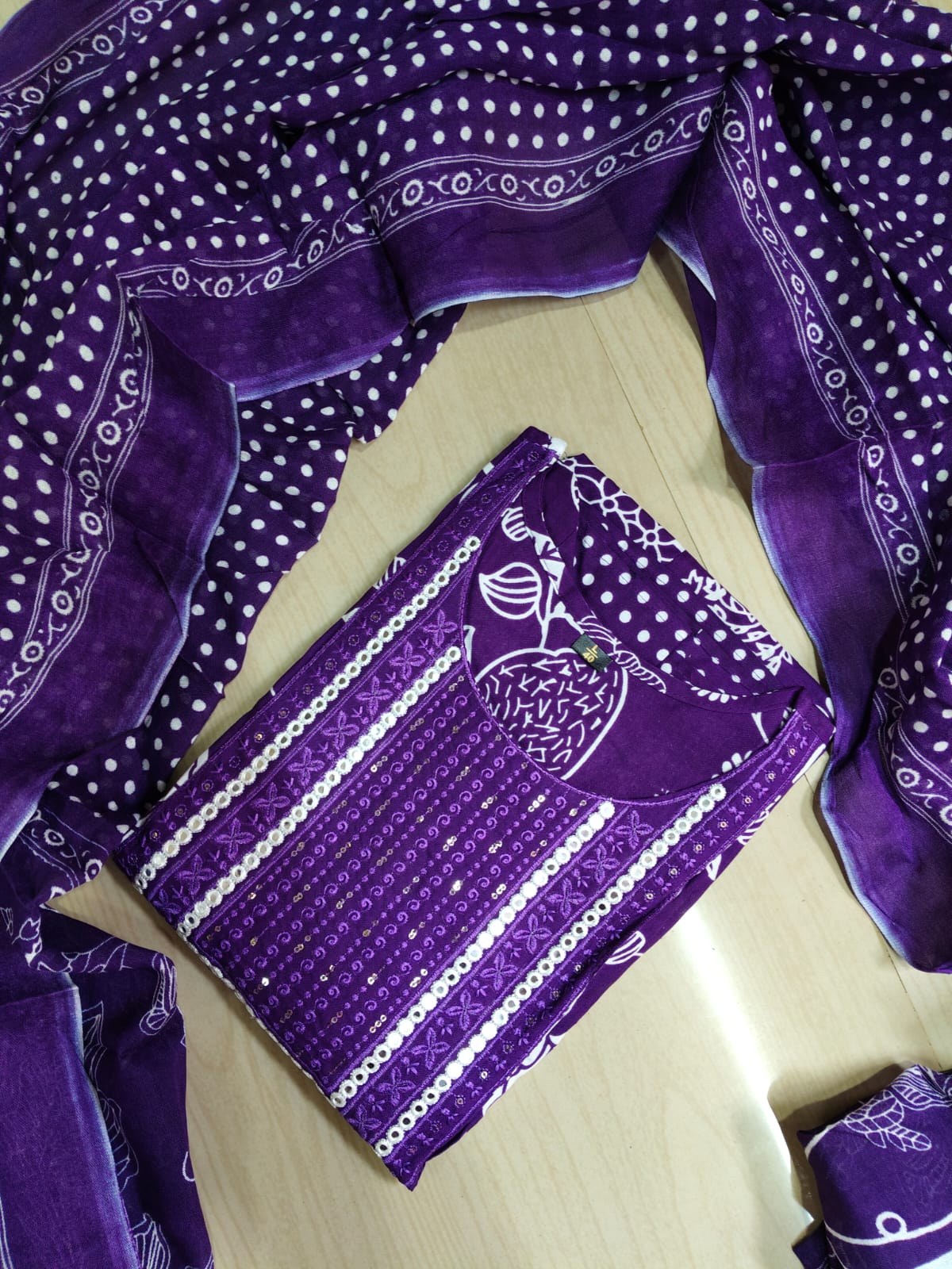 Cotton Floral Anarkali - AS14