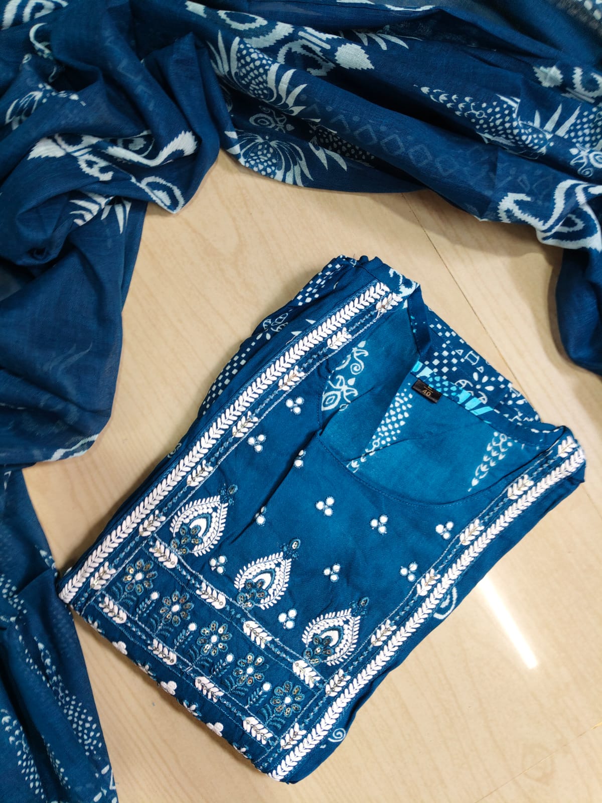 Cotton Floral Anarkali - AS26