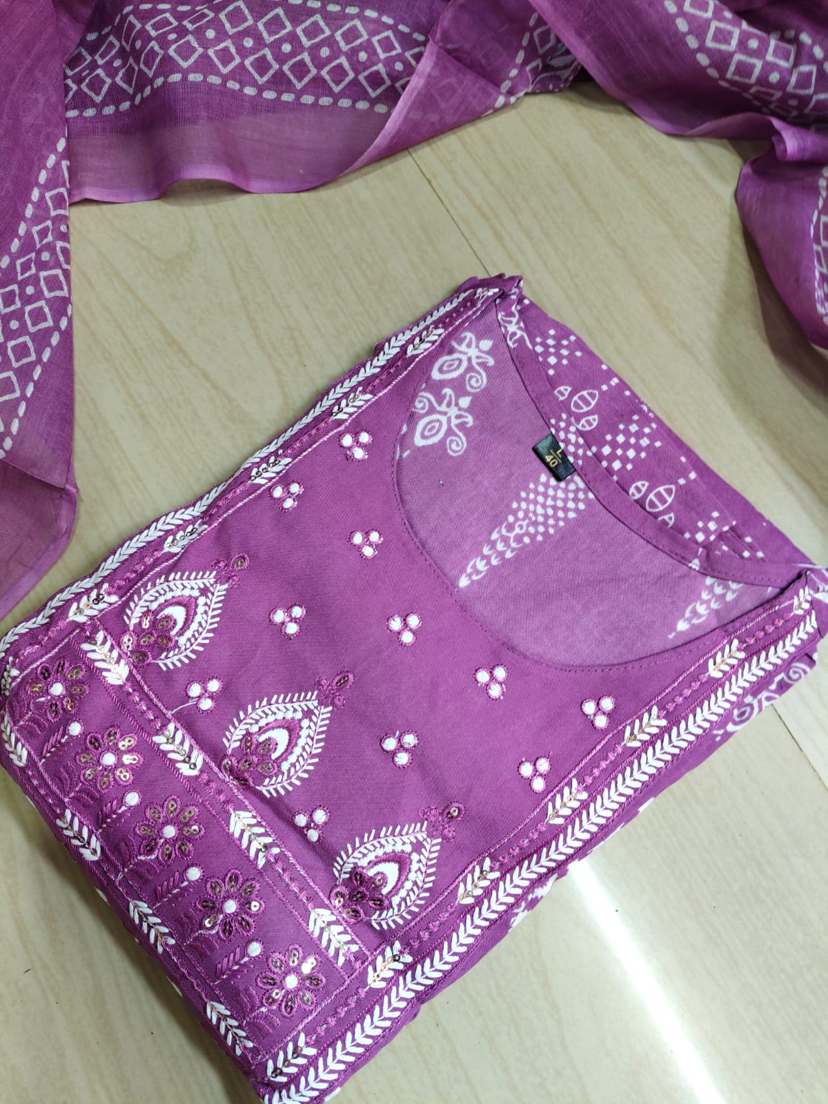 Cotton Floral Anarkali - AS27