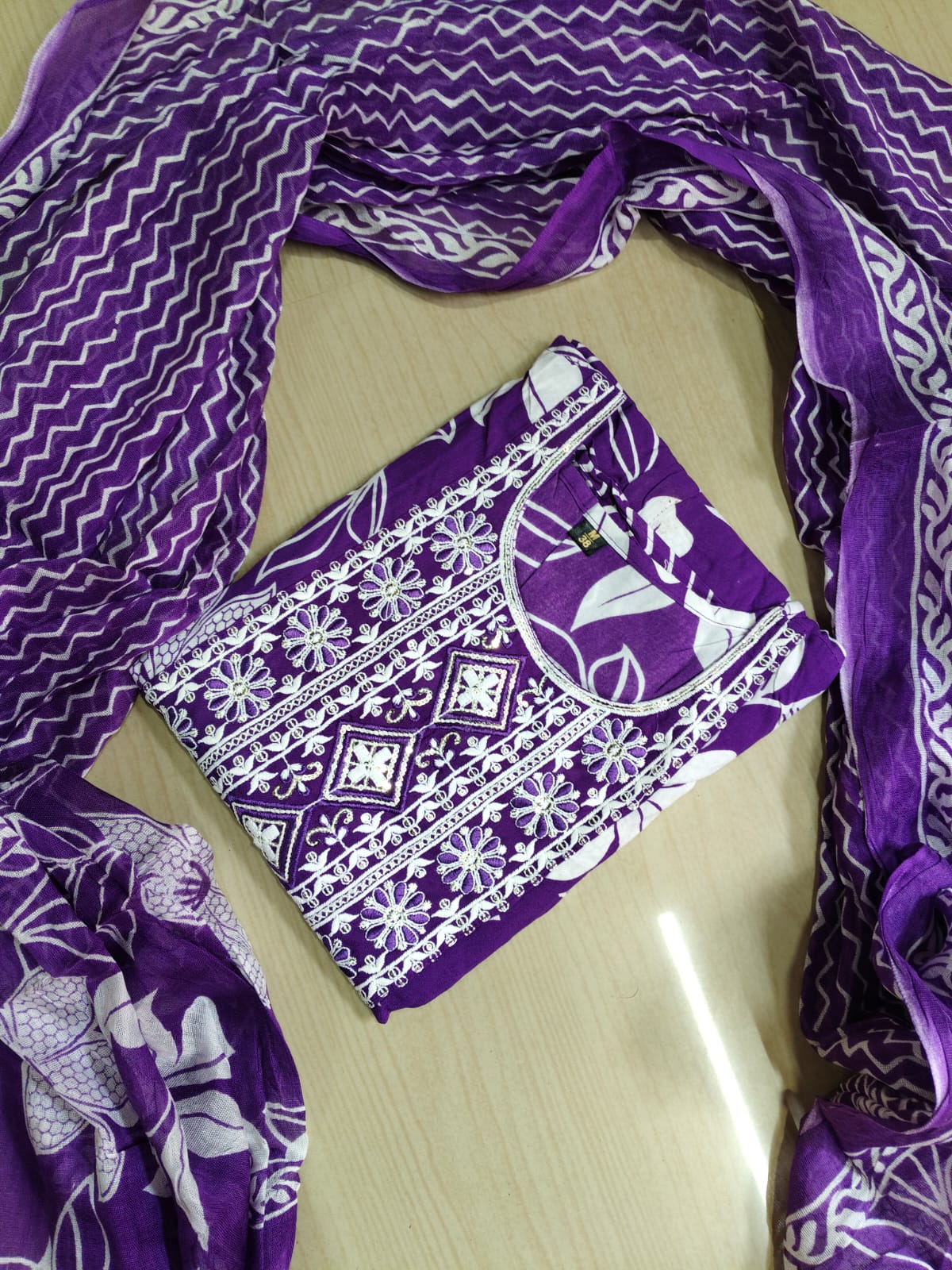 Cotton Floral Anarkali - AS25