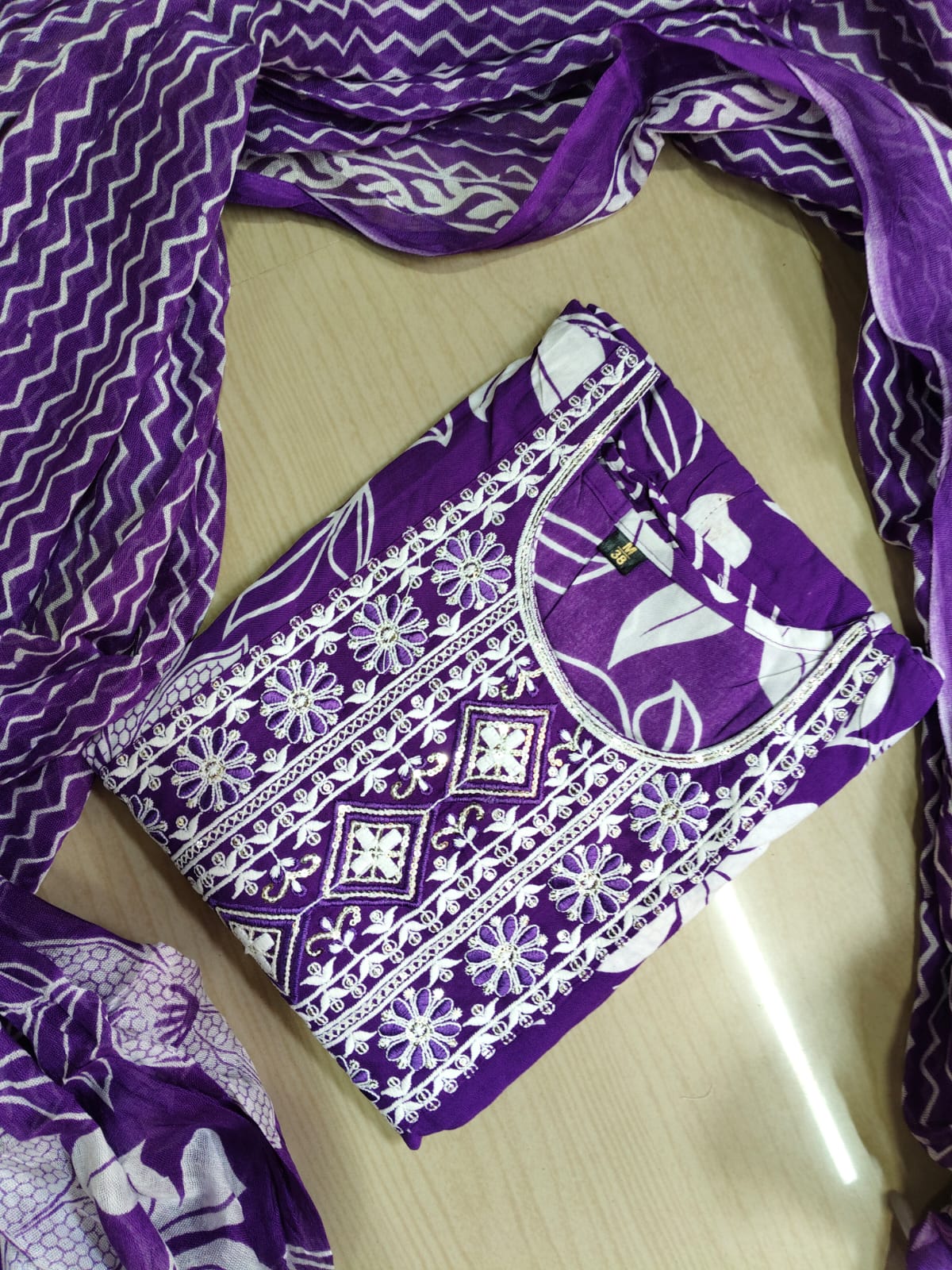 Cotton Floral Anarkali - AS25