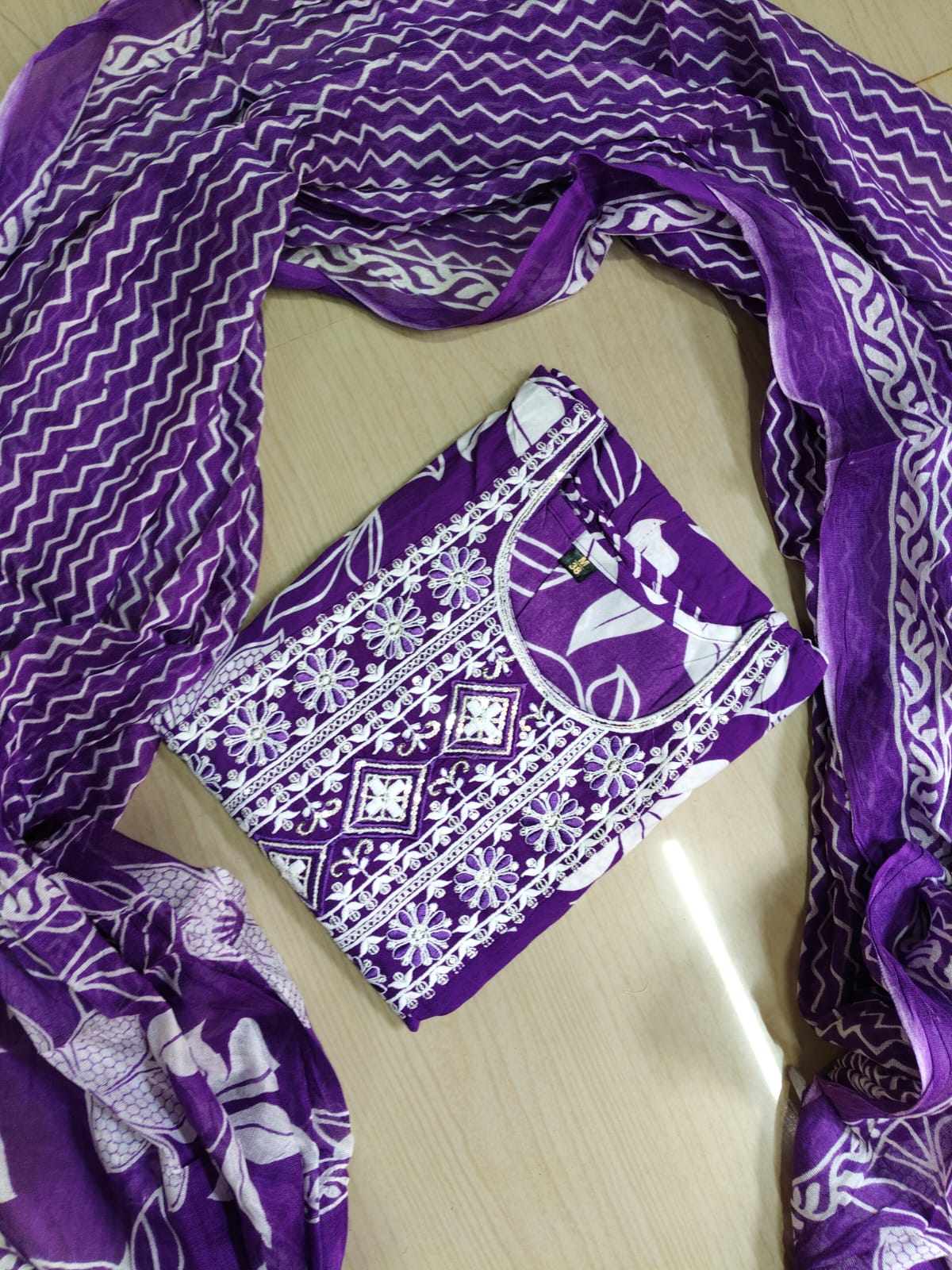 Cotton Floral Anarkali - AS25