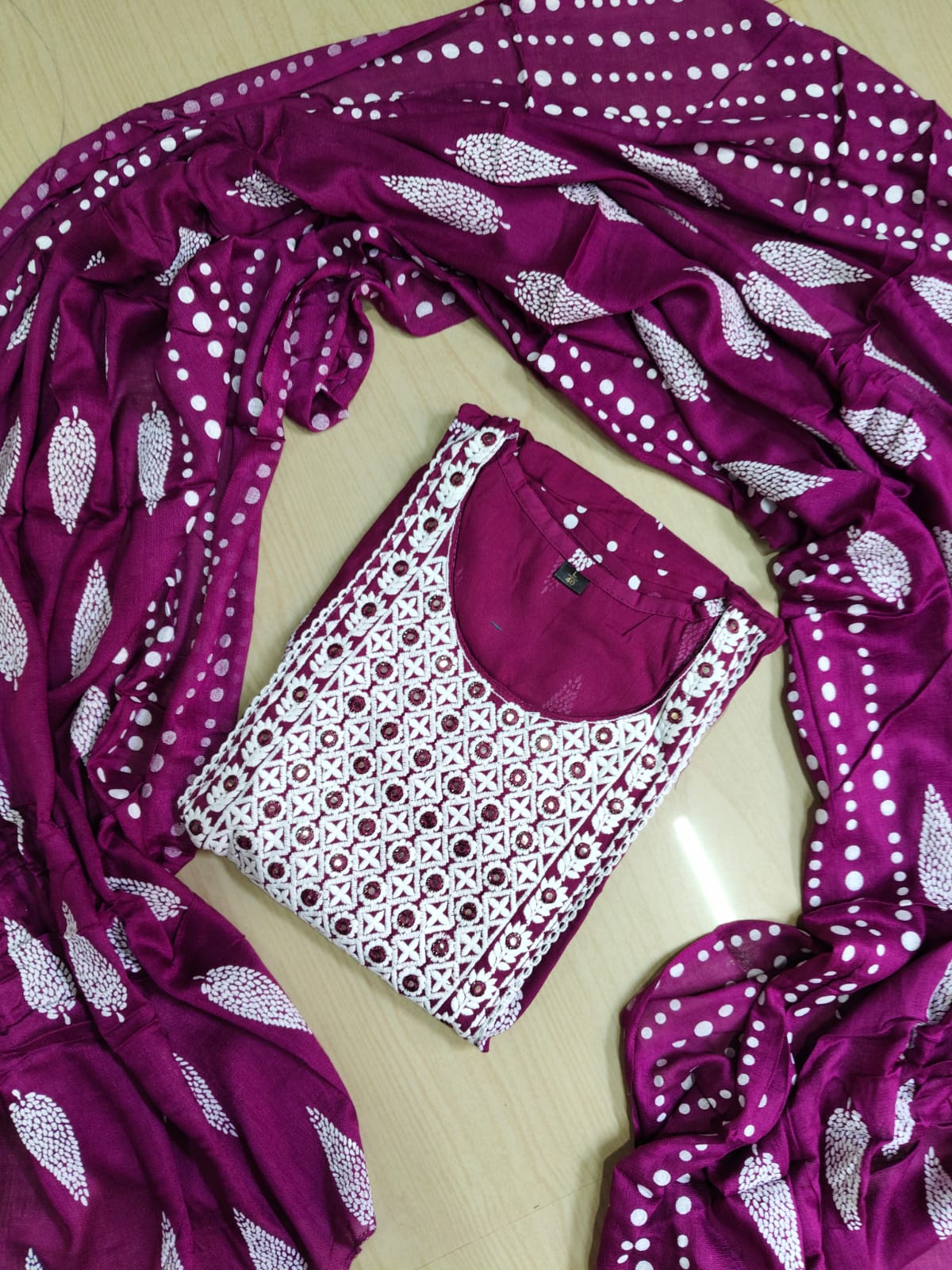 Cotton Floral Anarkali - AS24