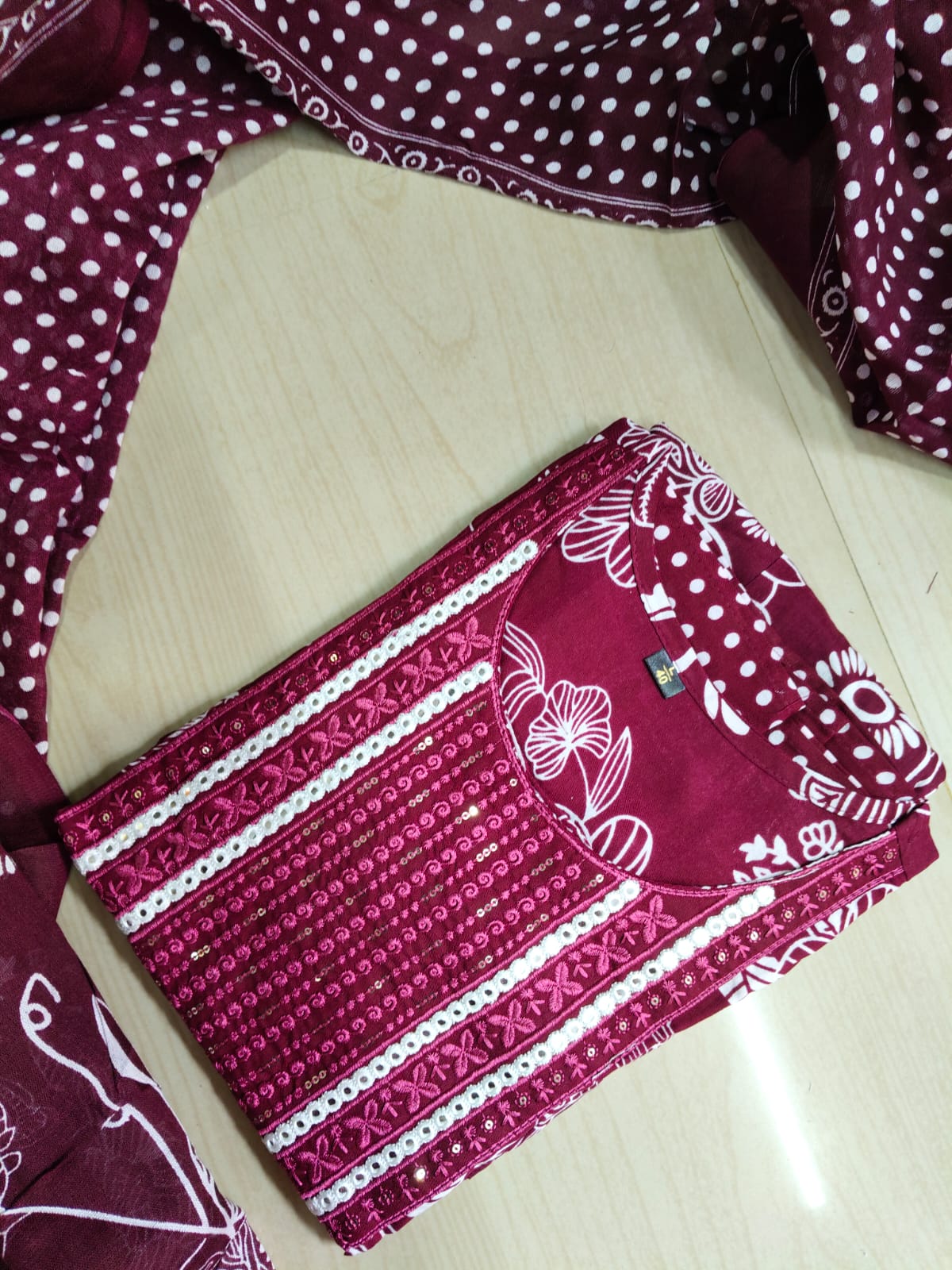 Cotton Floral Anarkali - AS19