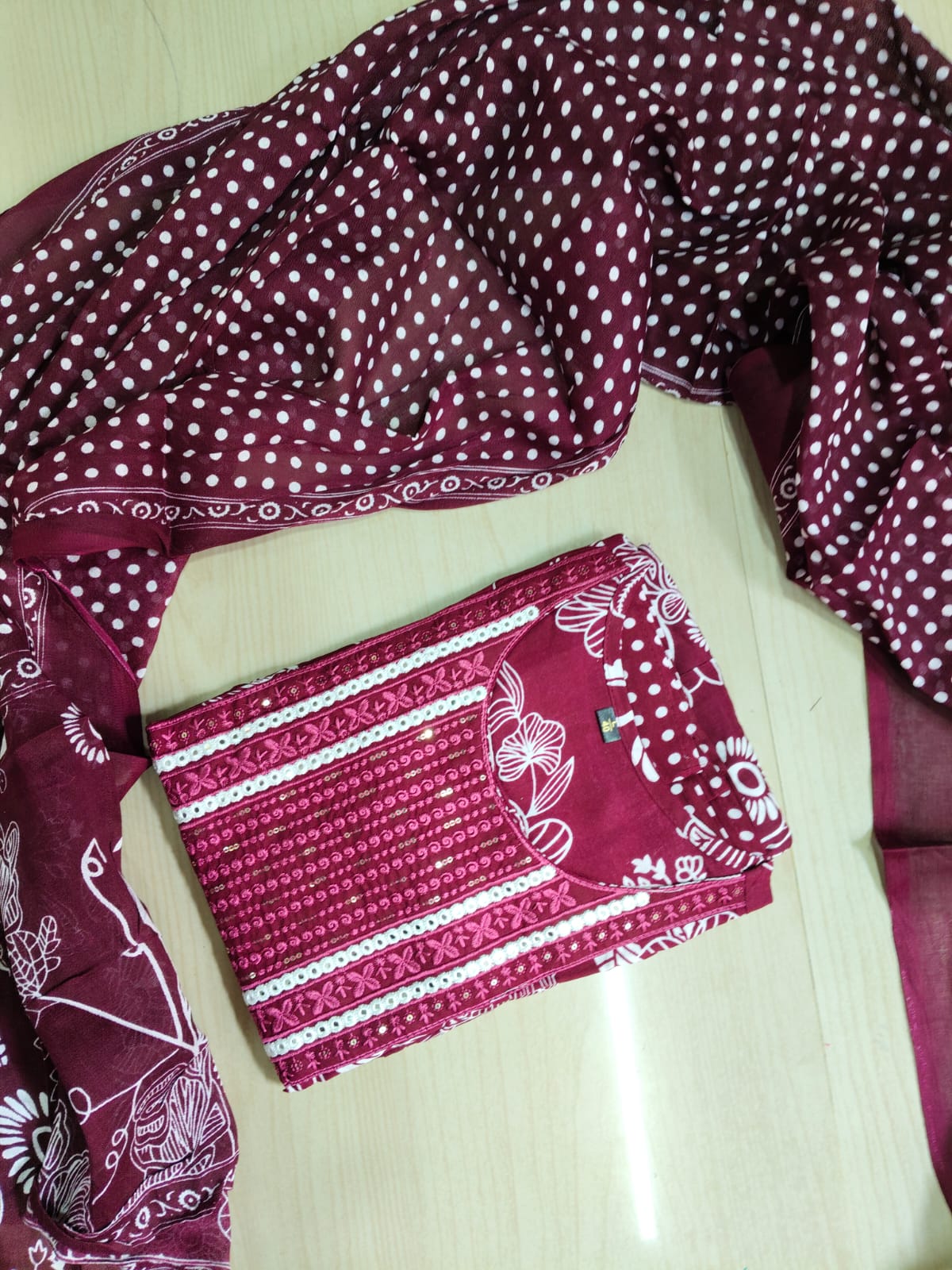 Cotton Floral Anarkali - AS19