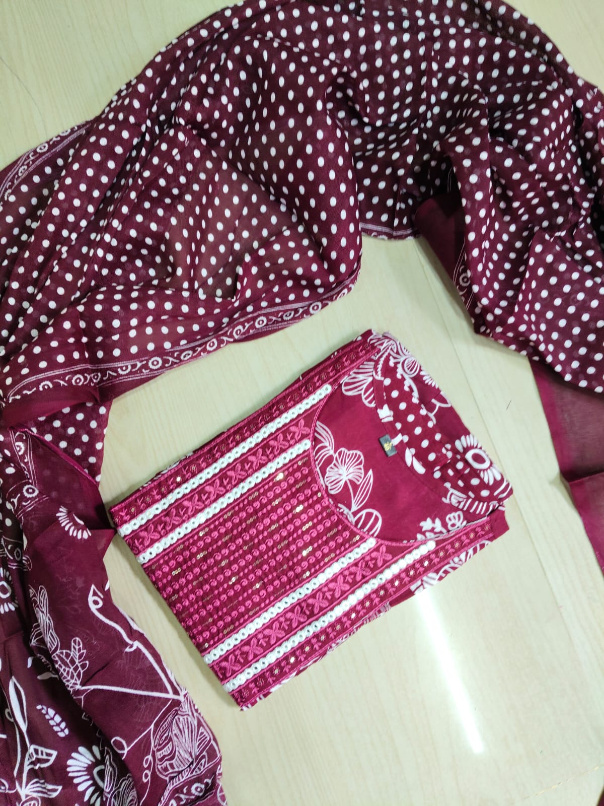 Cotton Floral Anarkali - AS19