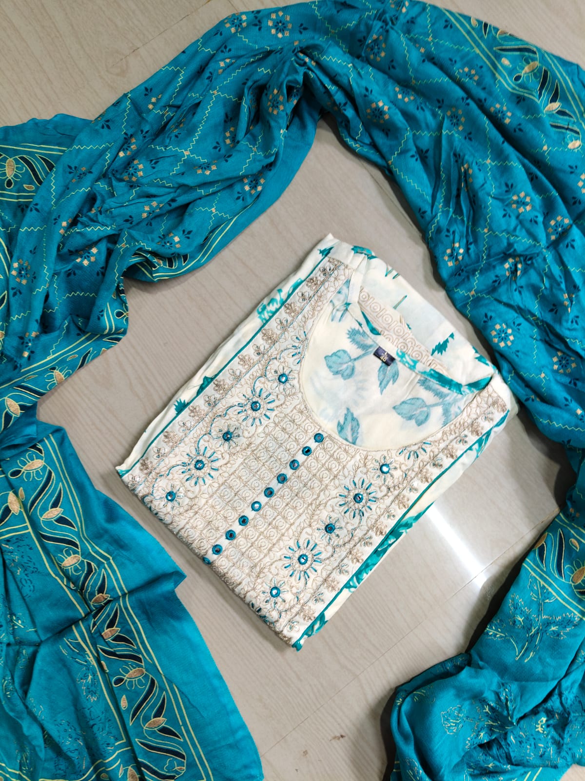 Cotton Floral Anarkali - AS12