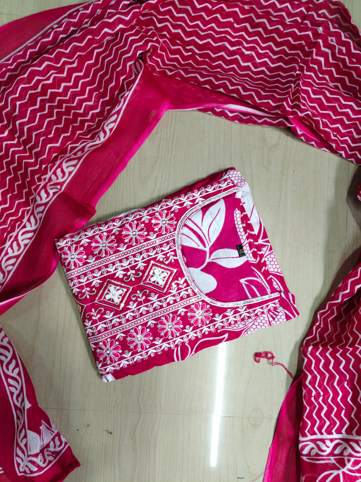 Cotton Floral Anarkali - AS16