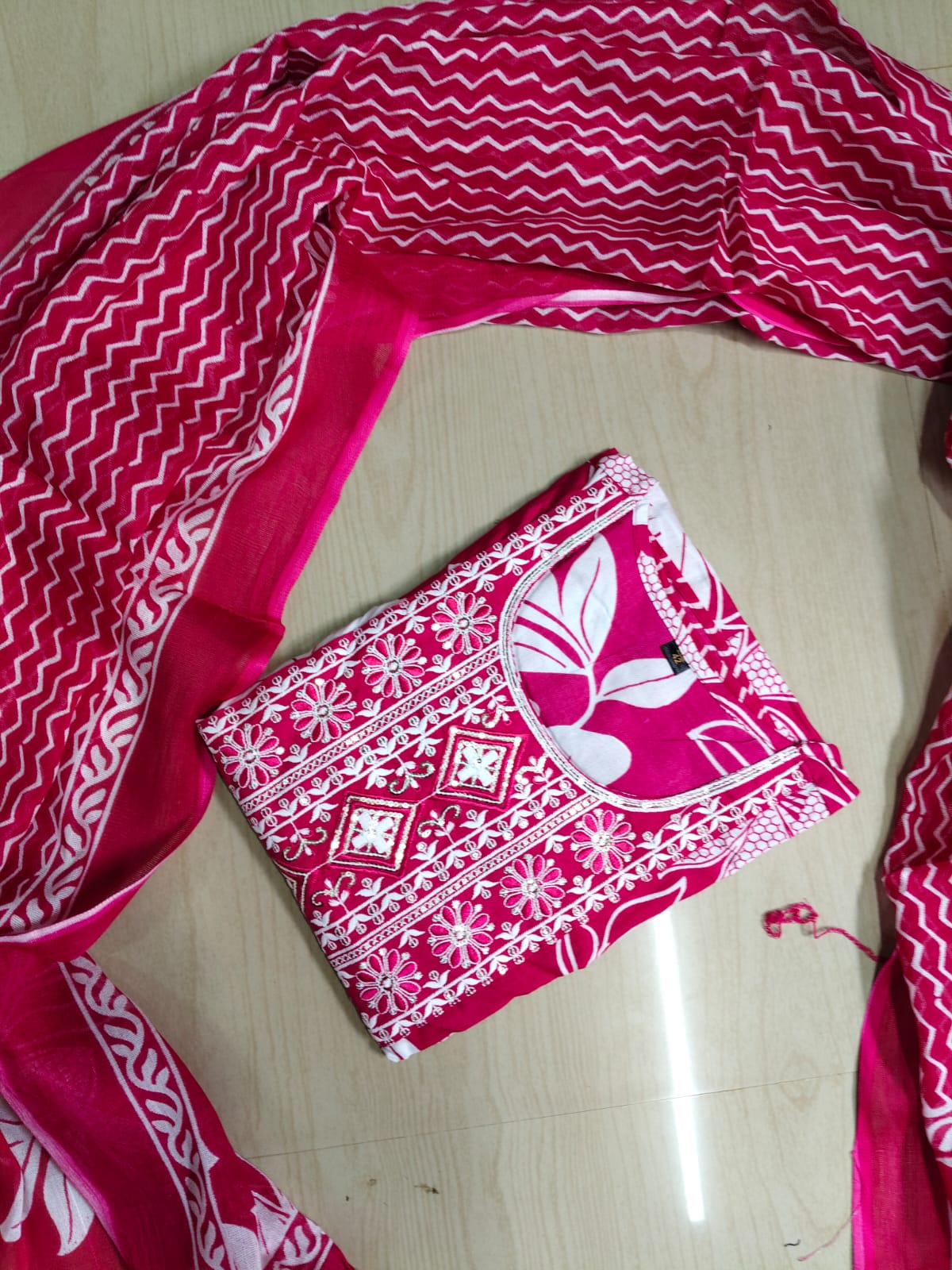 Cotton Floral Anarkali - AS16