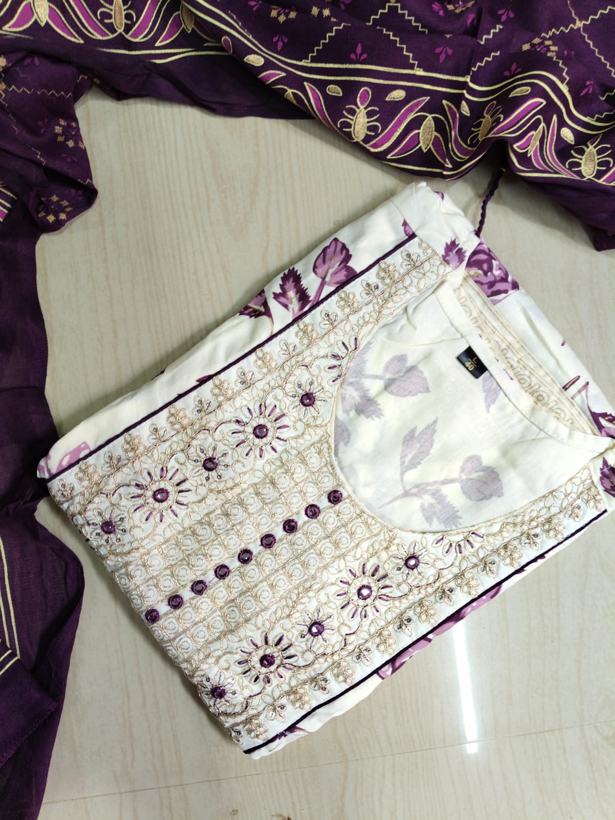 Cotton Floral Anarkali - AS20