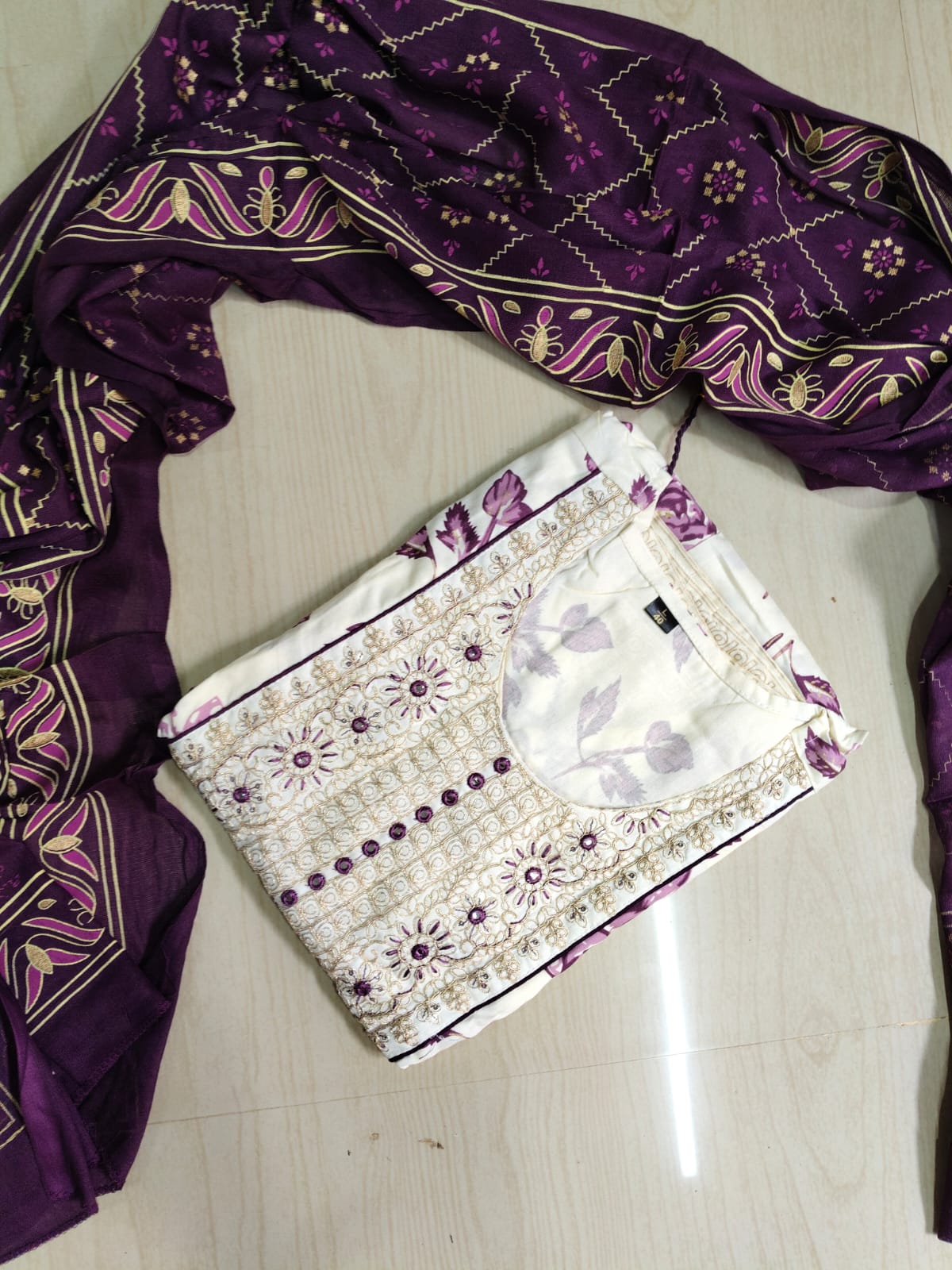 Cotton Floral Anarkali - AS20