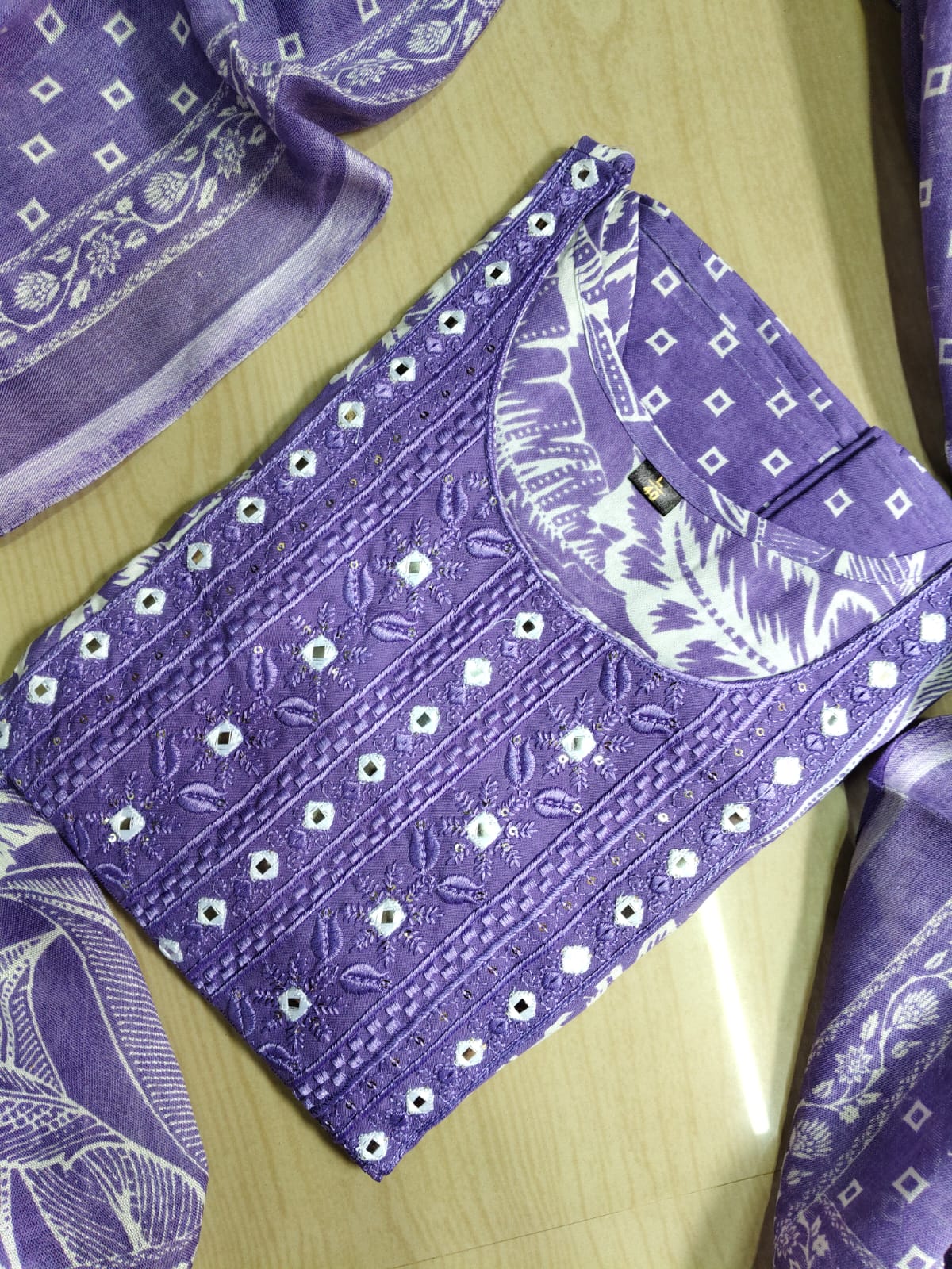 Cotton Floral Anarkali - AS21