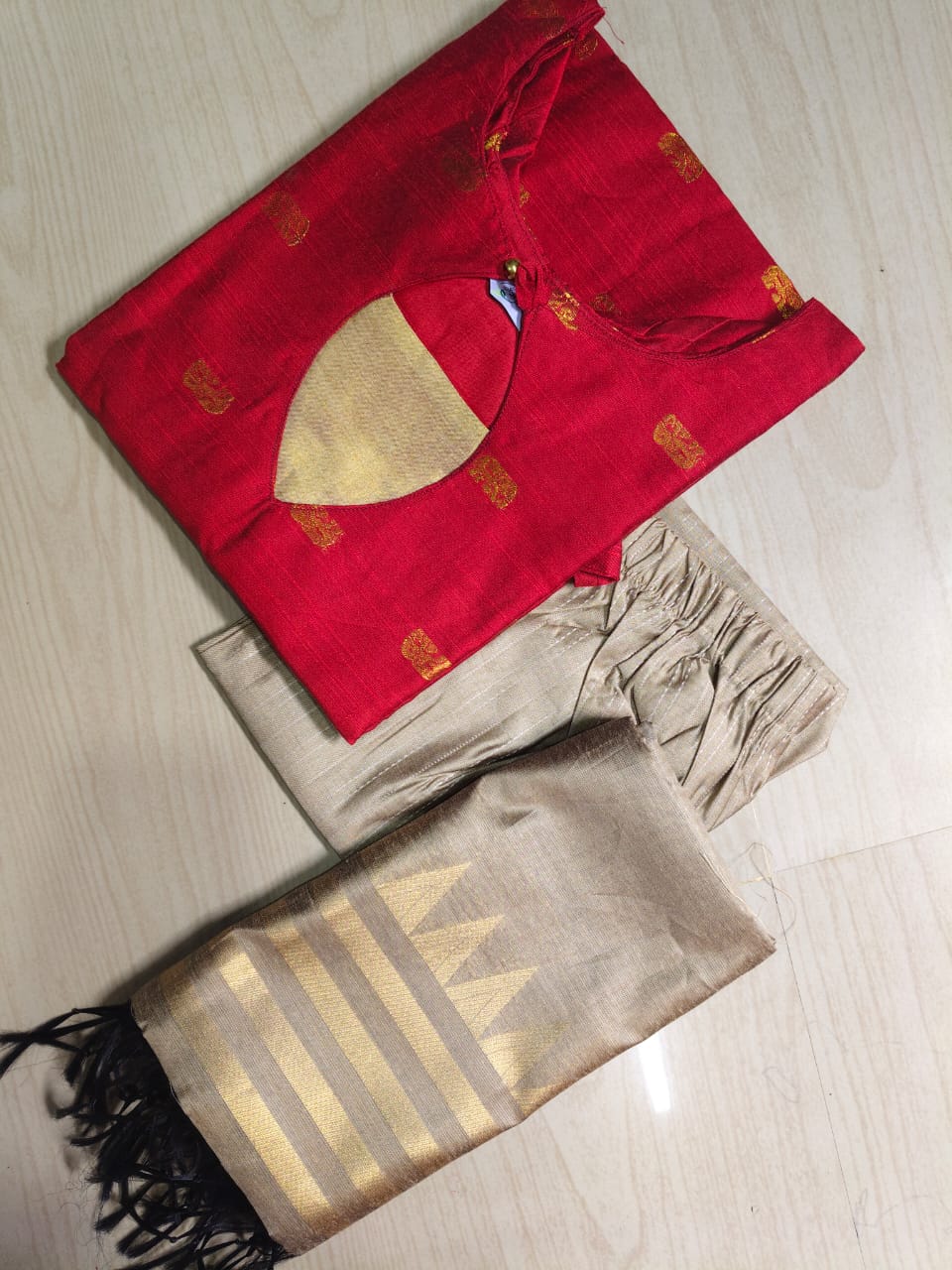 Raw Silk Kurti with Phant - CSK59