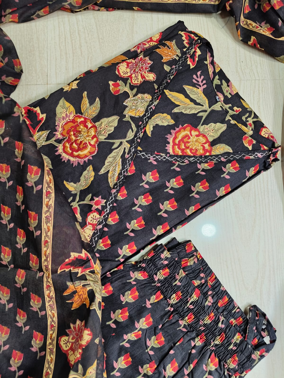 Cotton Floral Anarkali - CA52