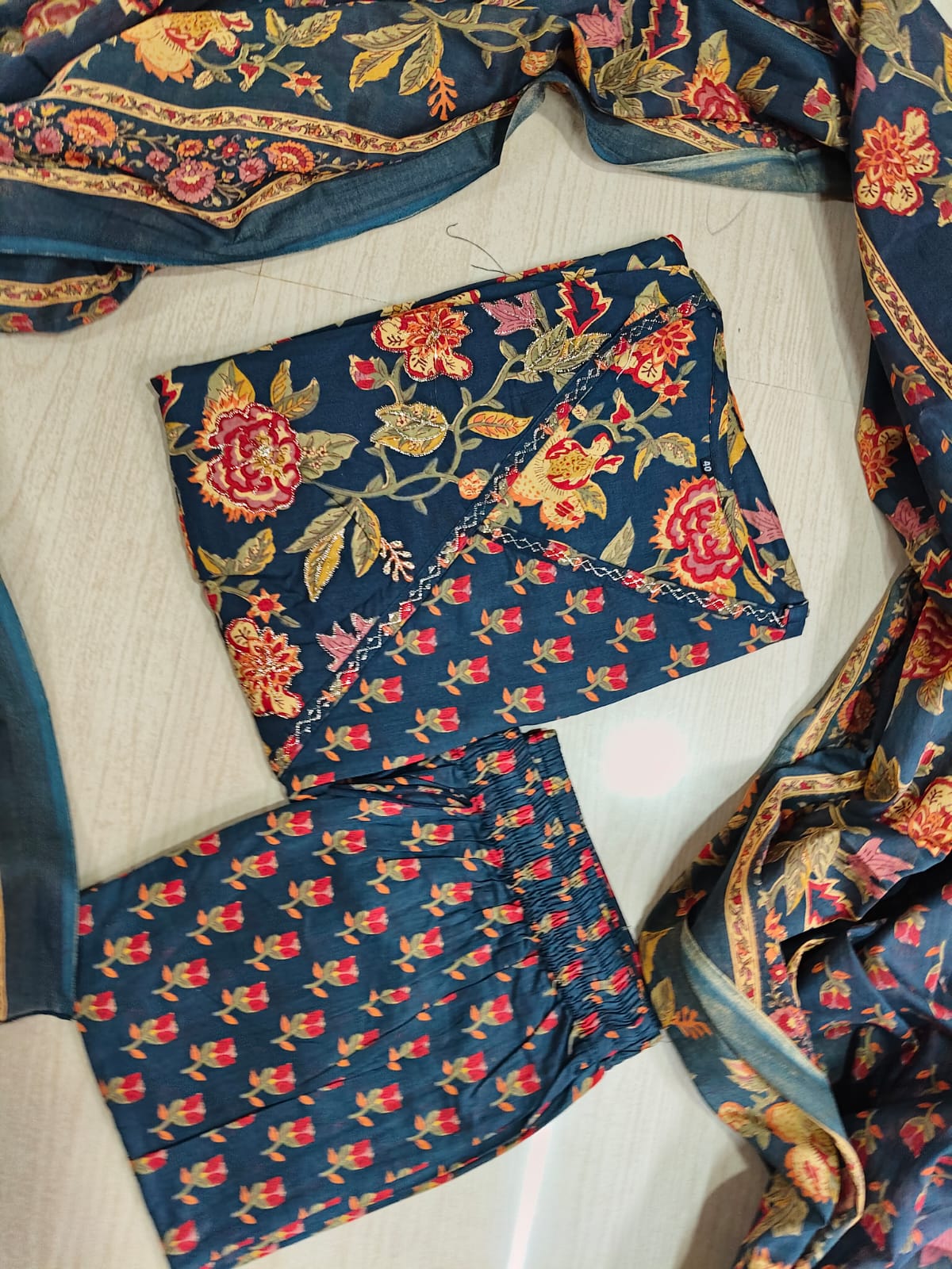 Cotton Floral Anarkali - CA54