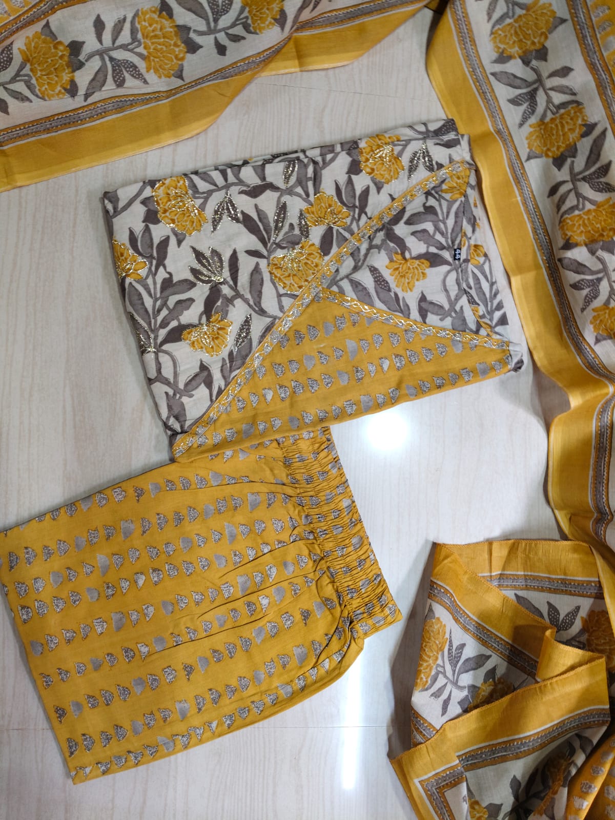 Cotton Floral Anarkali - CA53 - Pre booking for 25 days and delivery will be after diwali