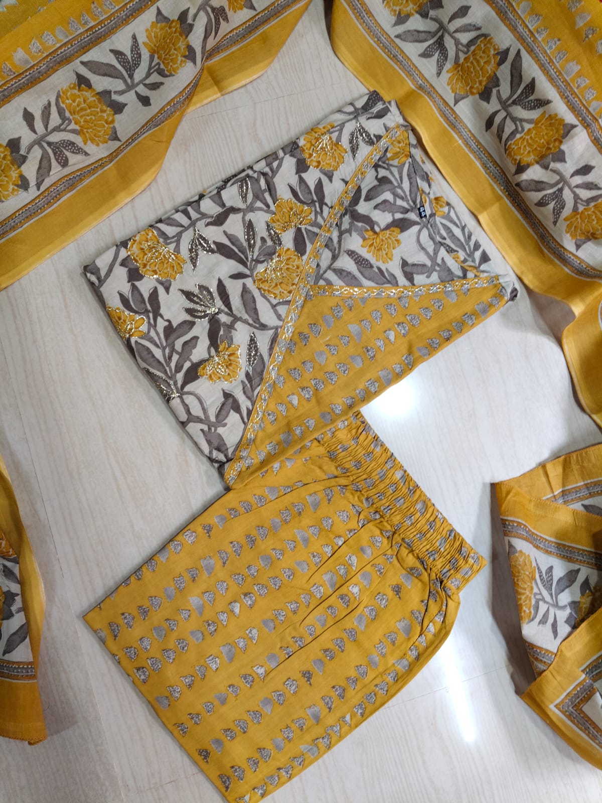 Cotton Floral Anarkali - CA53 - Pre booking for 25 days and delivery will be after diwali