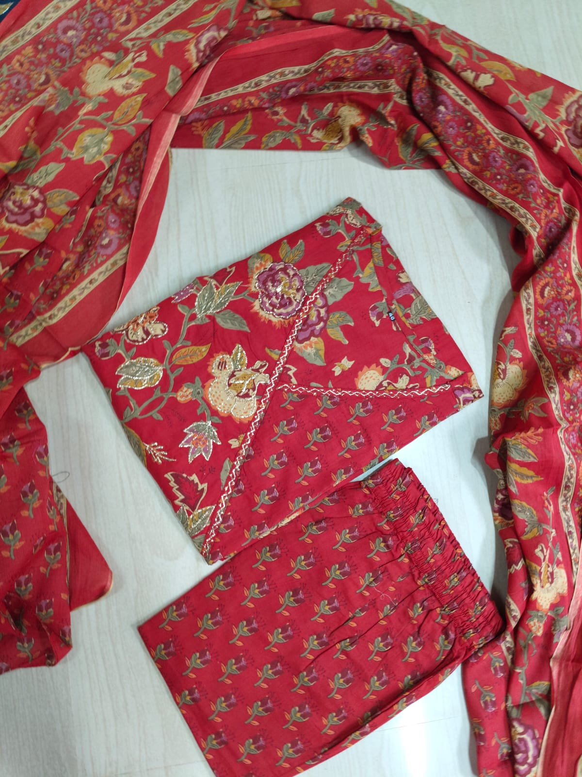 Cotton Floral Anarkali - CA49