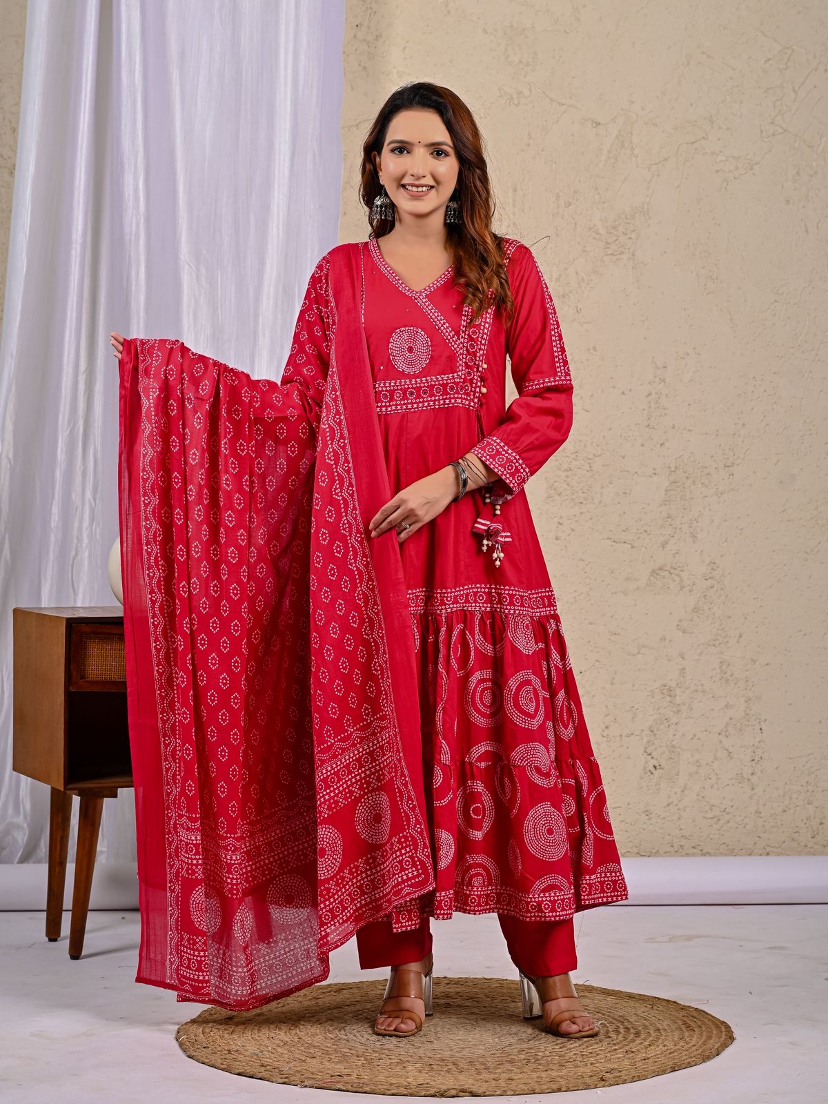 Cotton Floral Anarkali - CA55