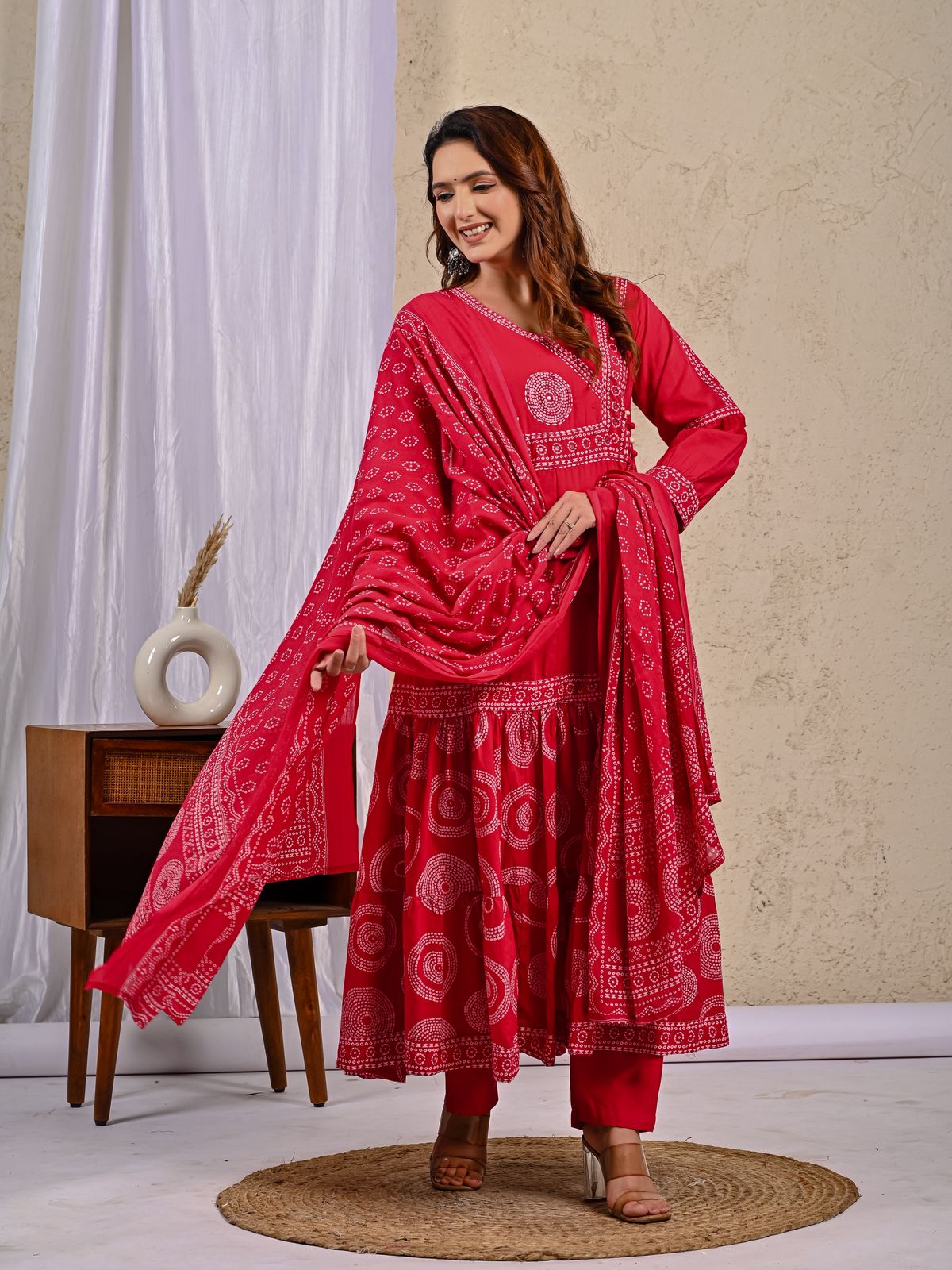 Cotton Floral Anarkali - CA55