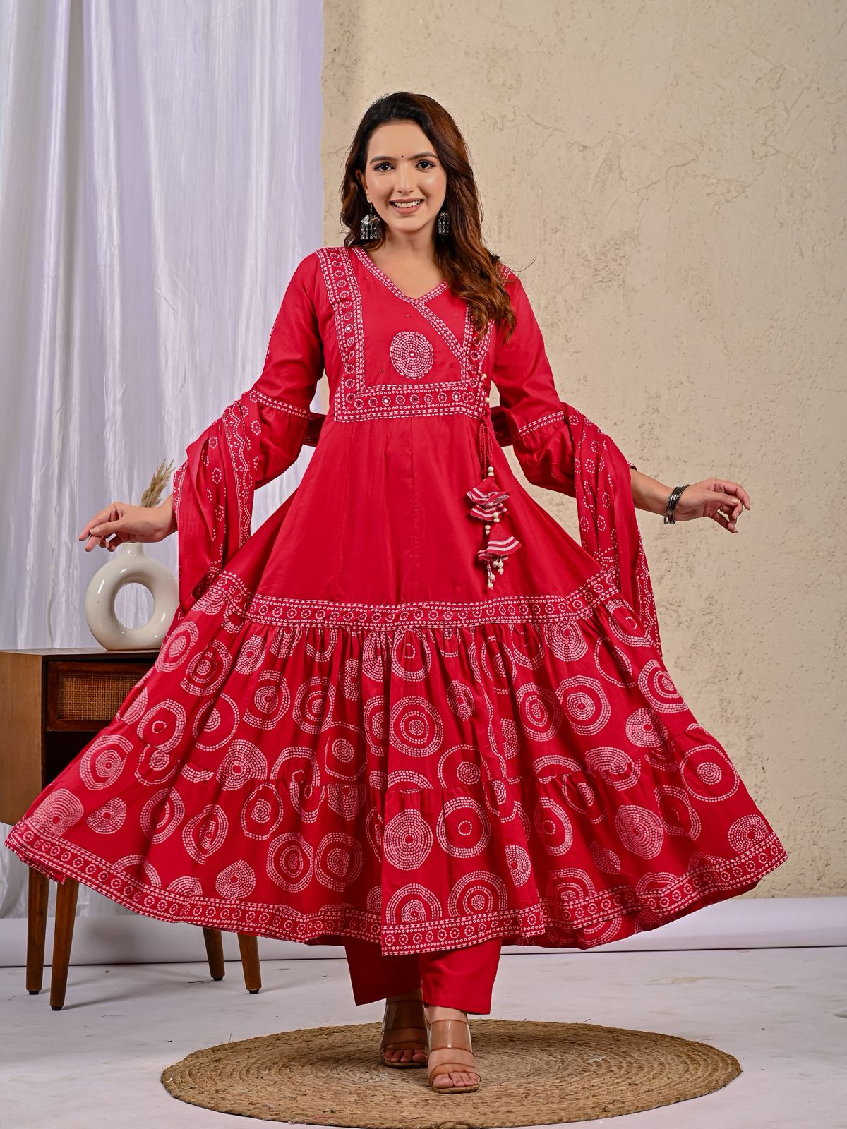 Cotton Floral Anarkali - CA55