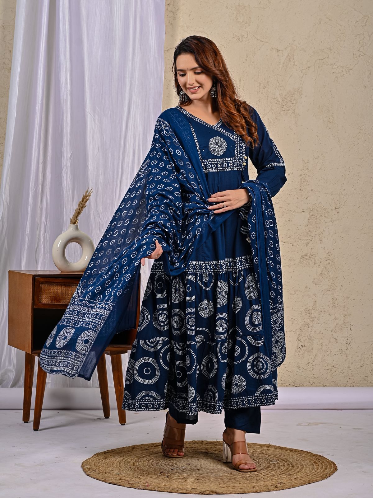 Cotton Floral Anarkali - CA56