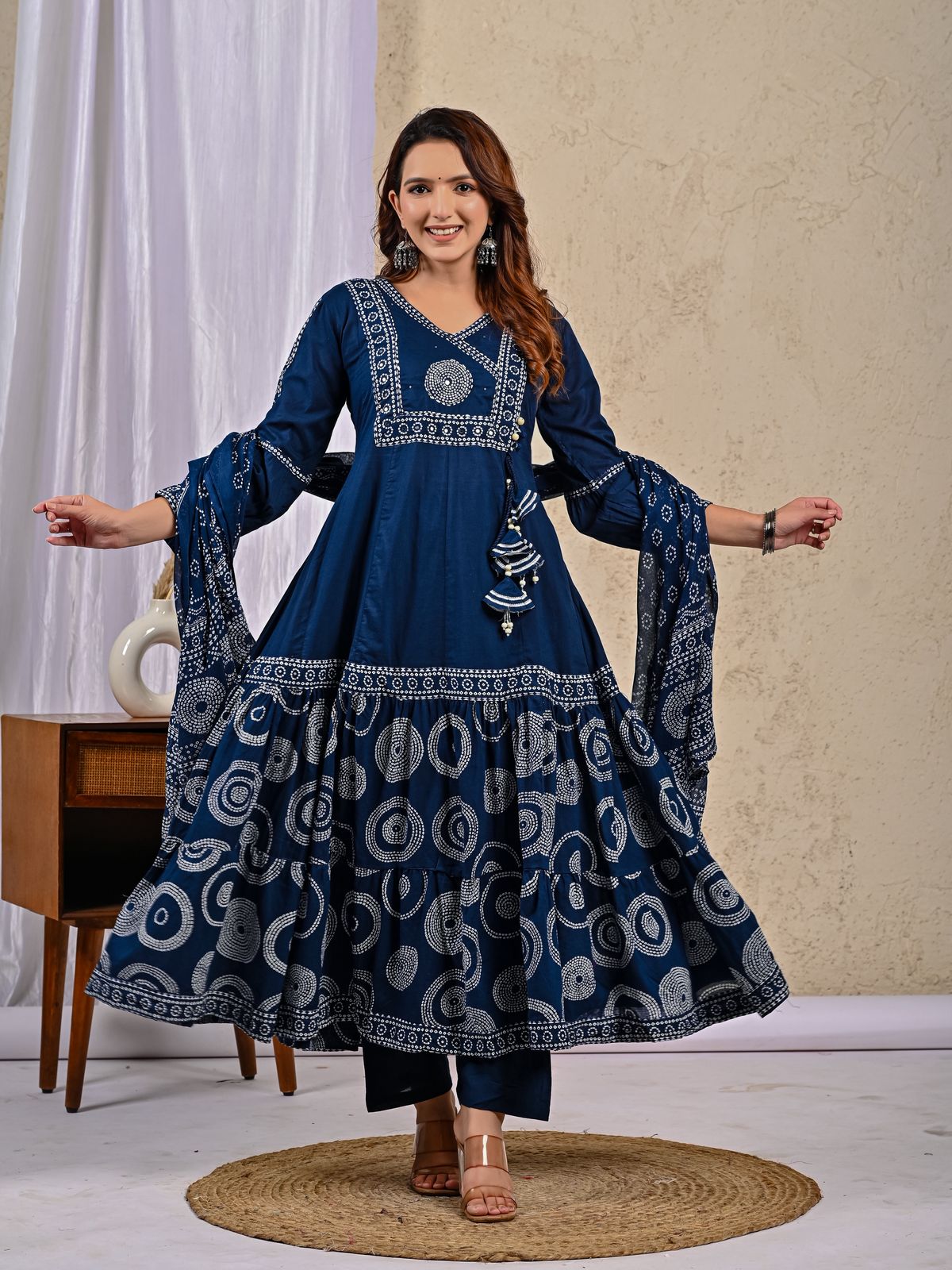 Cotton Floral Anarkali - CA56