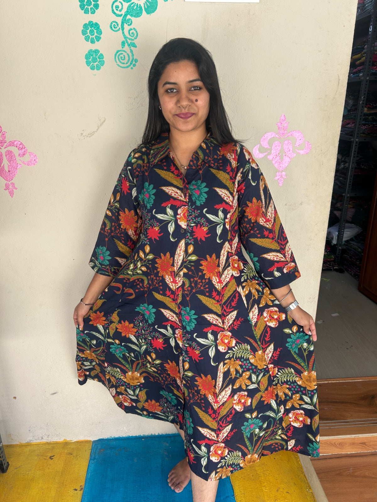 Cotton collar neck Frock  CCF49