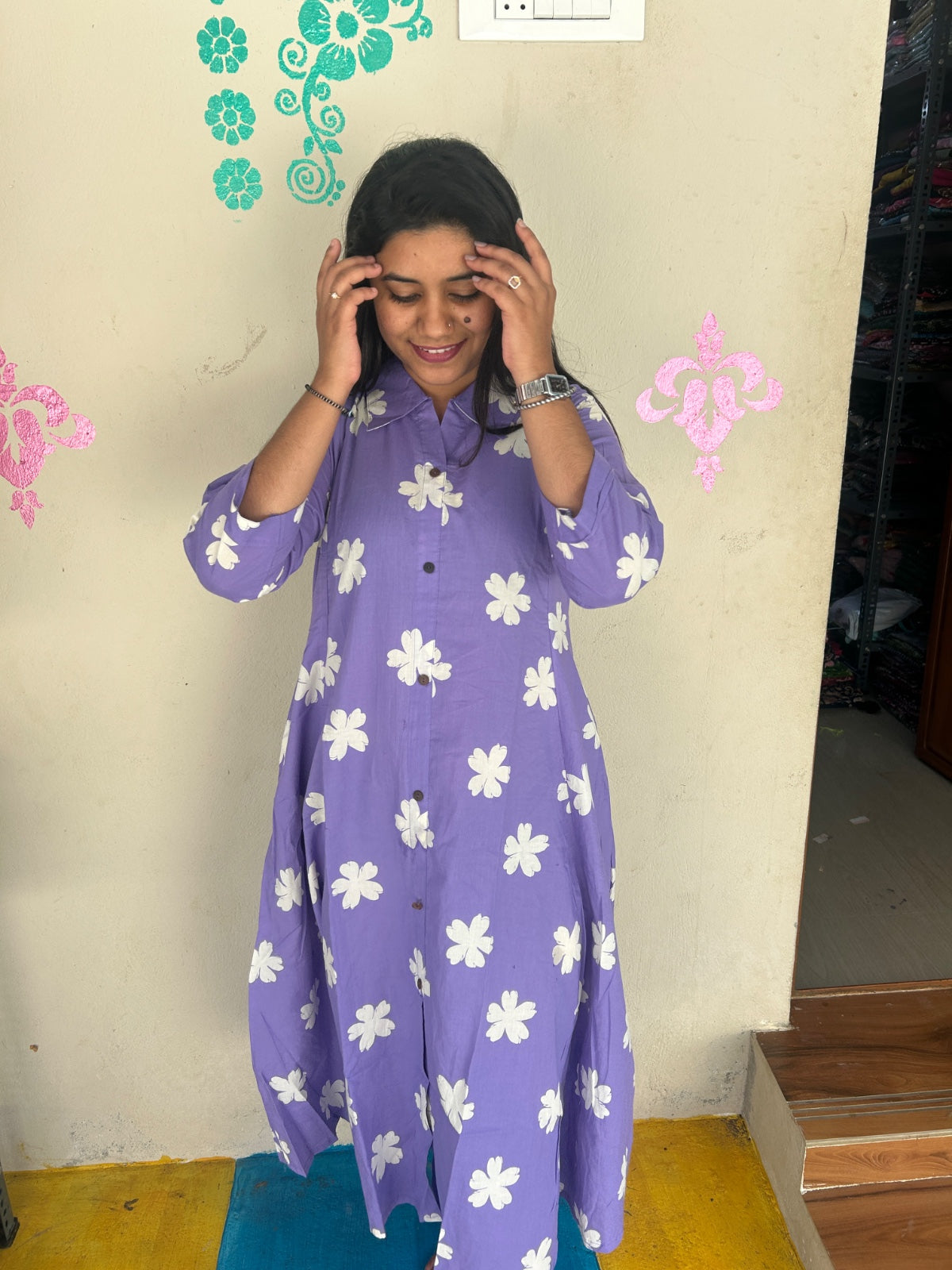 Cotton collar neck Frock  CCF47