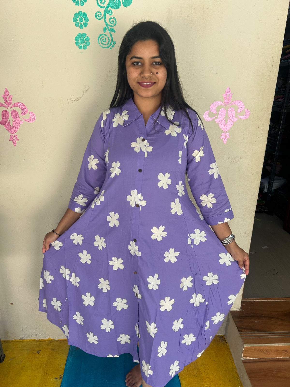 Cotton collar neck Frock  CCF47