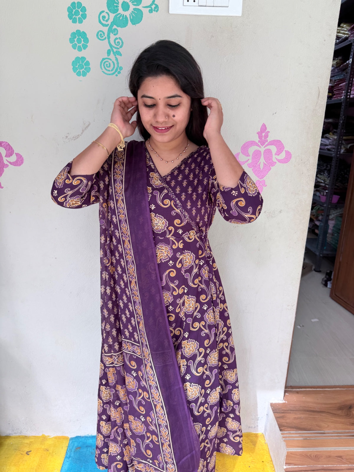 Cotton Floral Anarkali - CA70