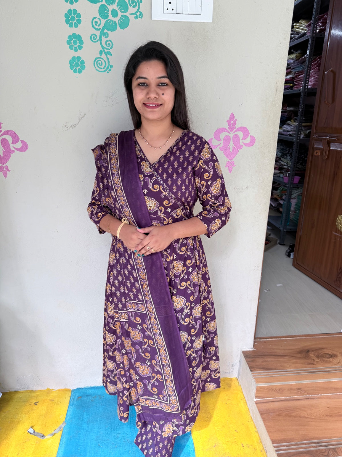 Cotton Floral Anarkali - CA70