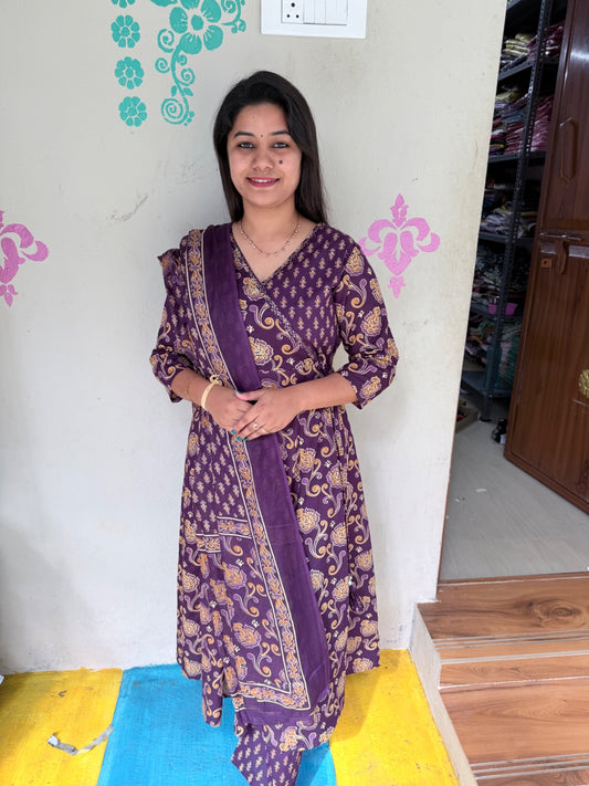 Cotton Floral Anarkali - CA70