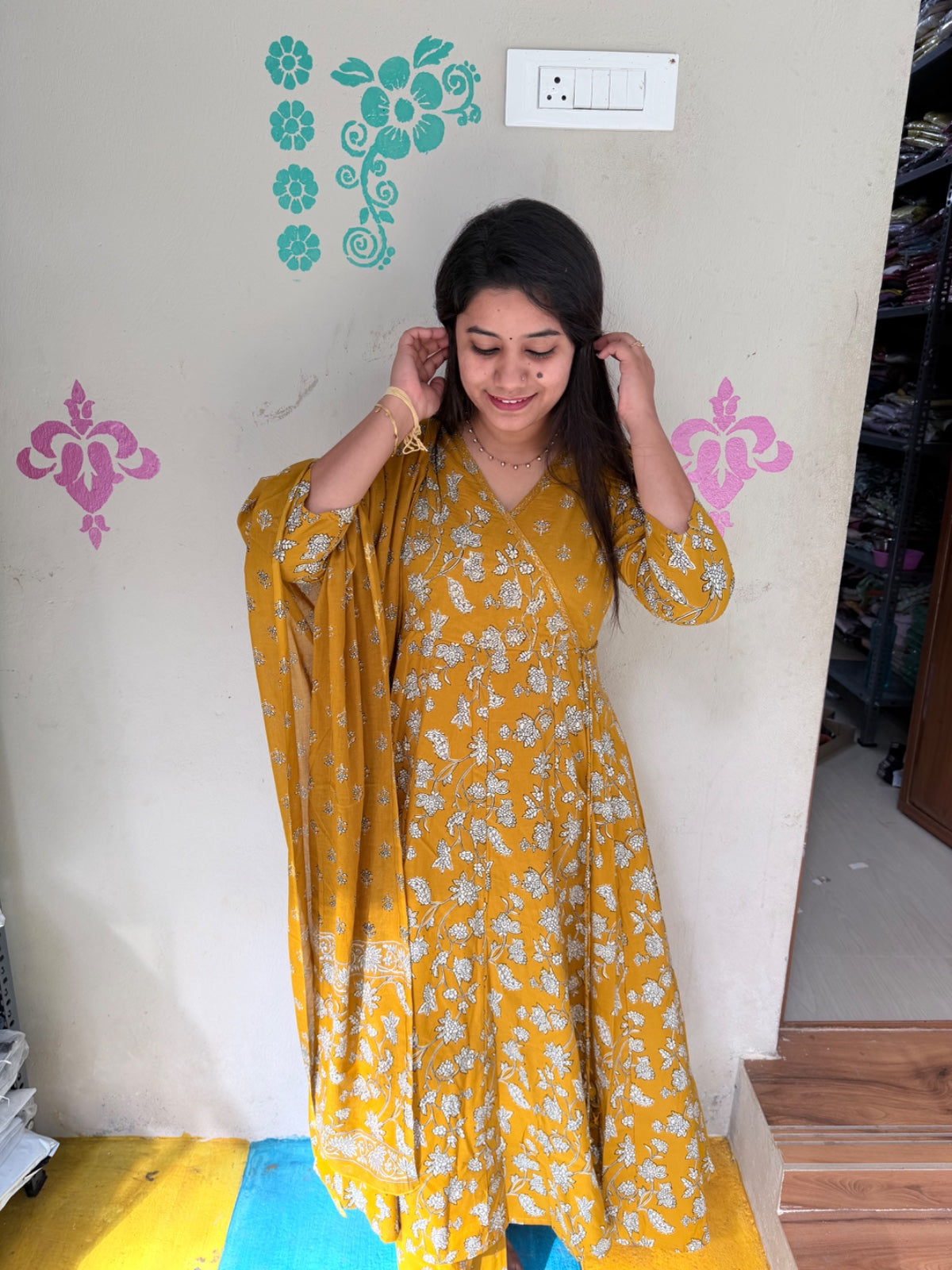 Cotton Floral Anarkali - CA71