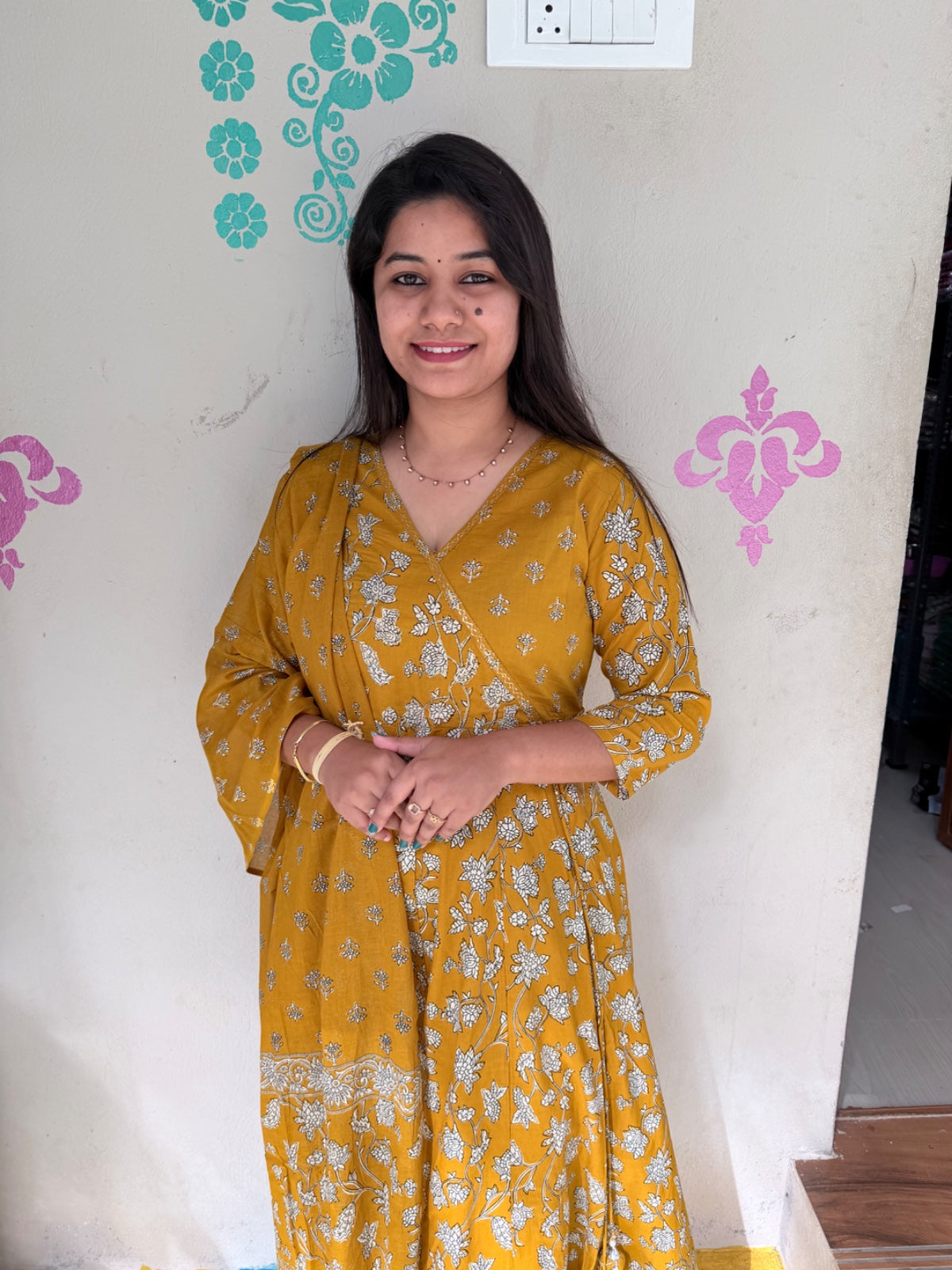 Cotton Floral Anarkali - CA71